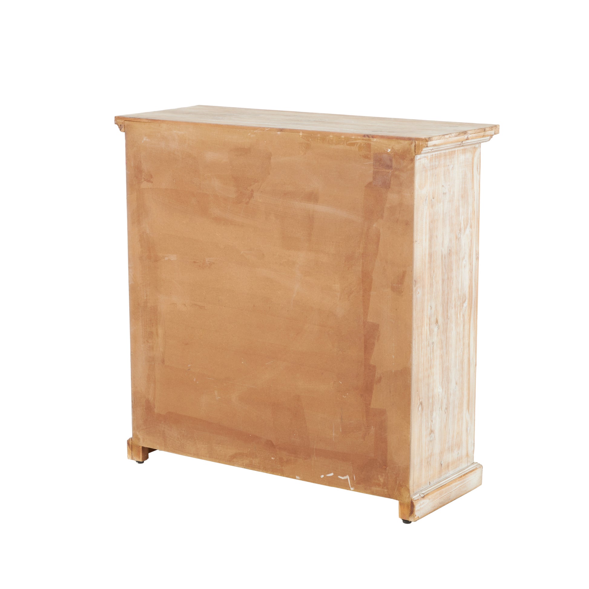 Brown Wood 2 Door Room Cabinet with Black Rod Handles