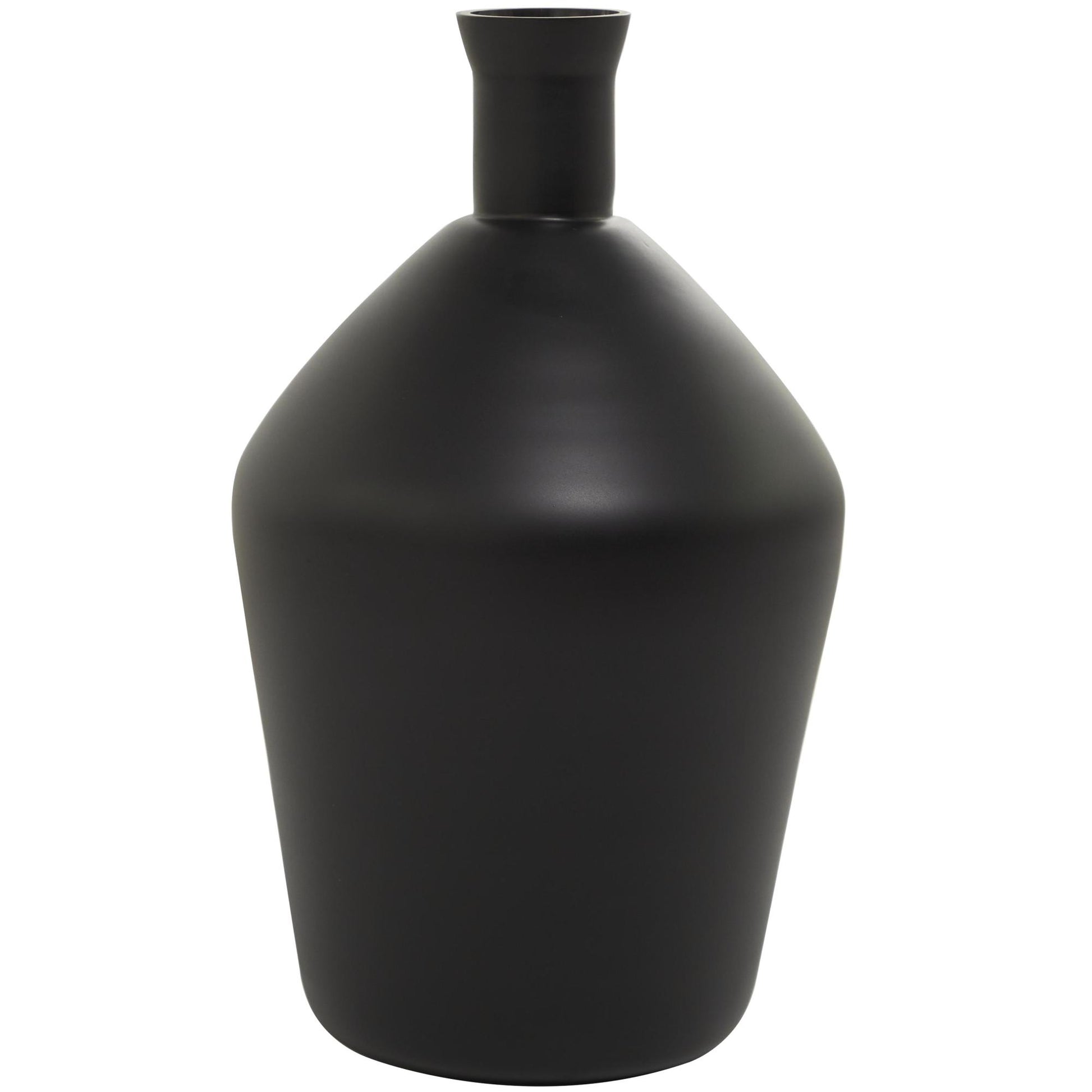 Glass Decorative Vase with Gold Rim