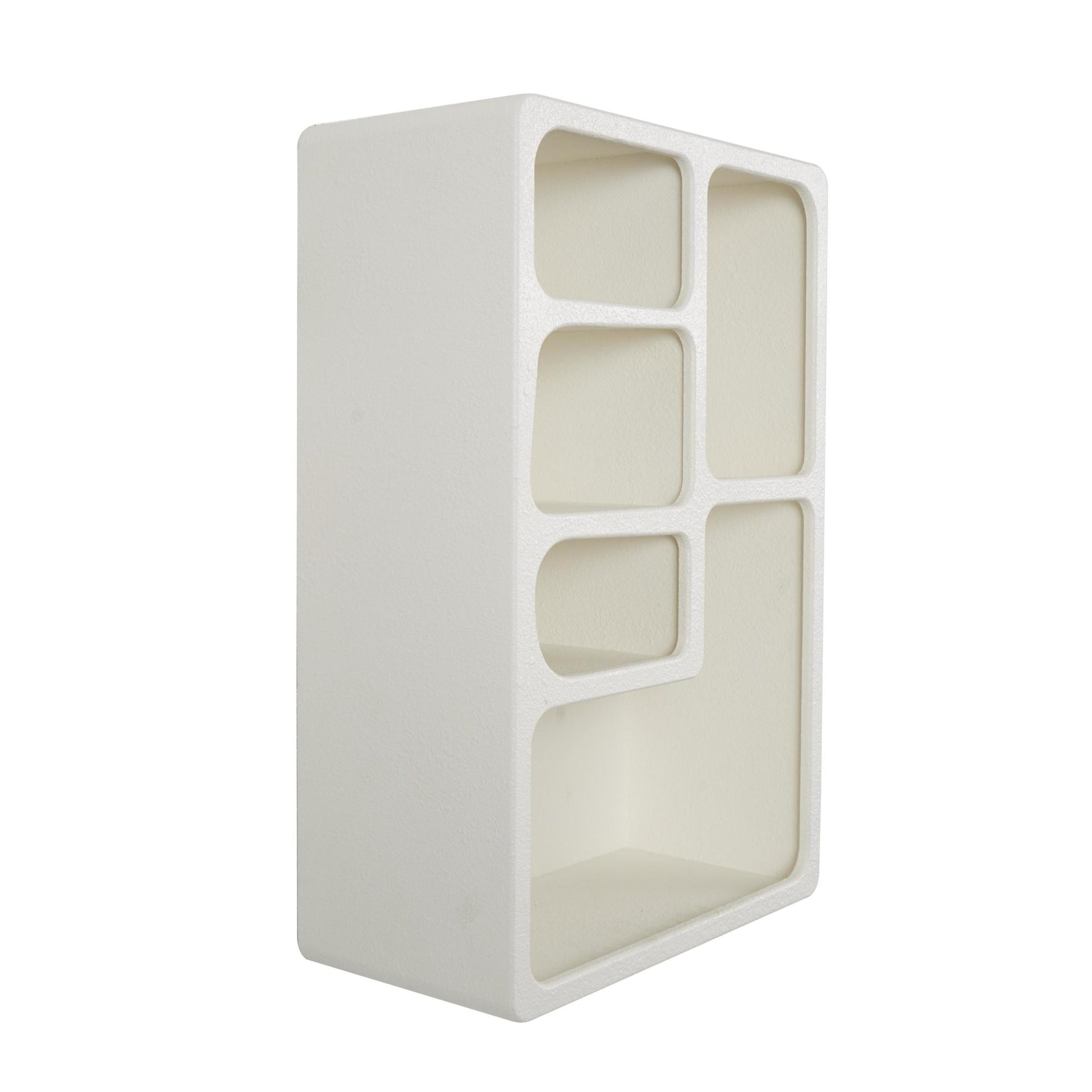 Geometric Wooden Arched 5 Shelf Room Wall Shelf with Block Shapes