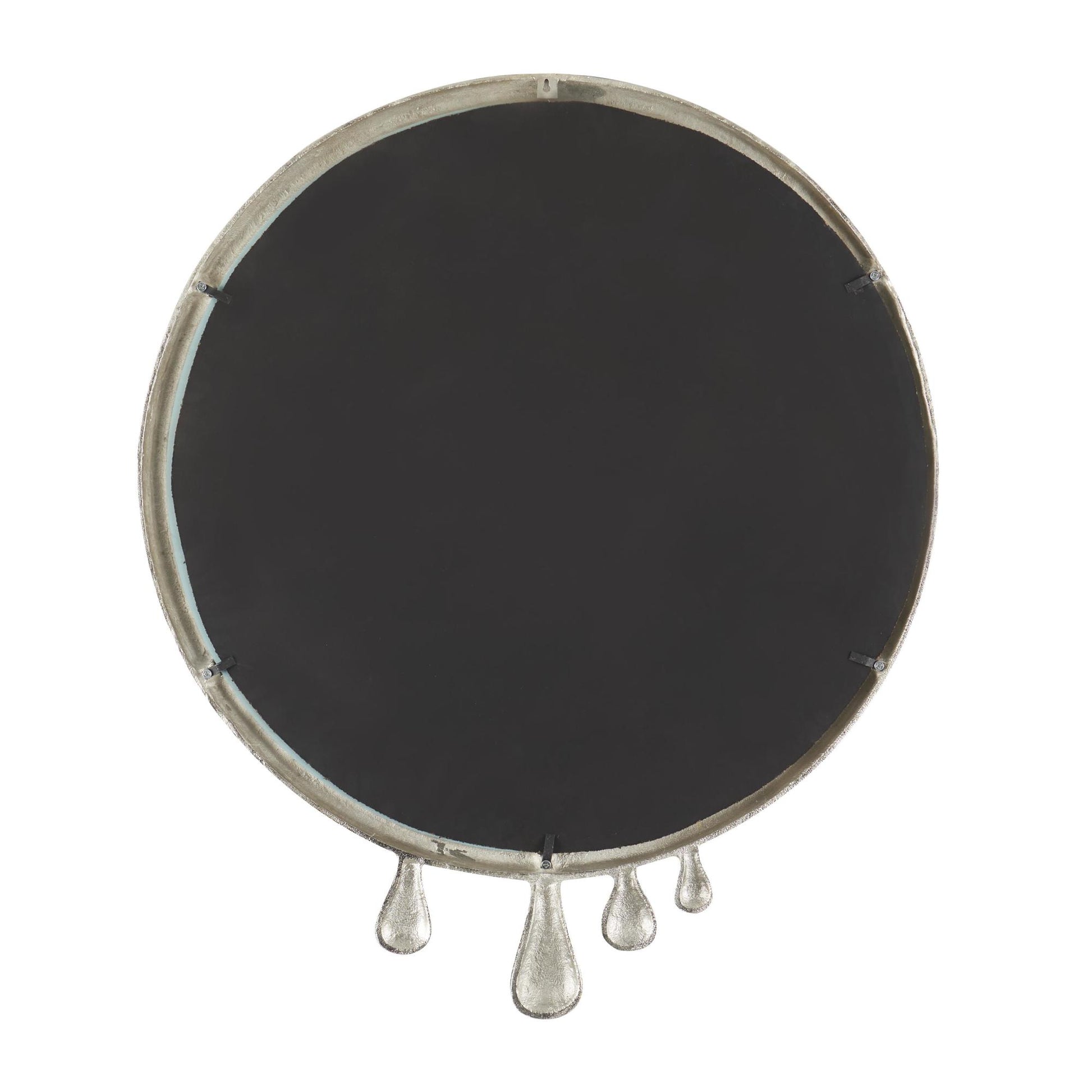 Abstract Aluminum Metal Drip Room Wall Mirror with Melting Designed Frame