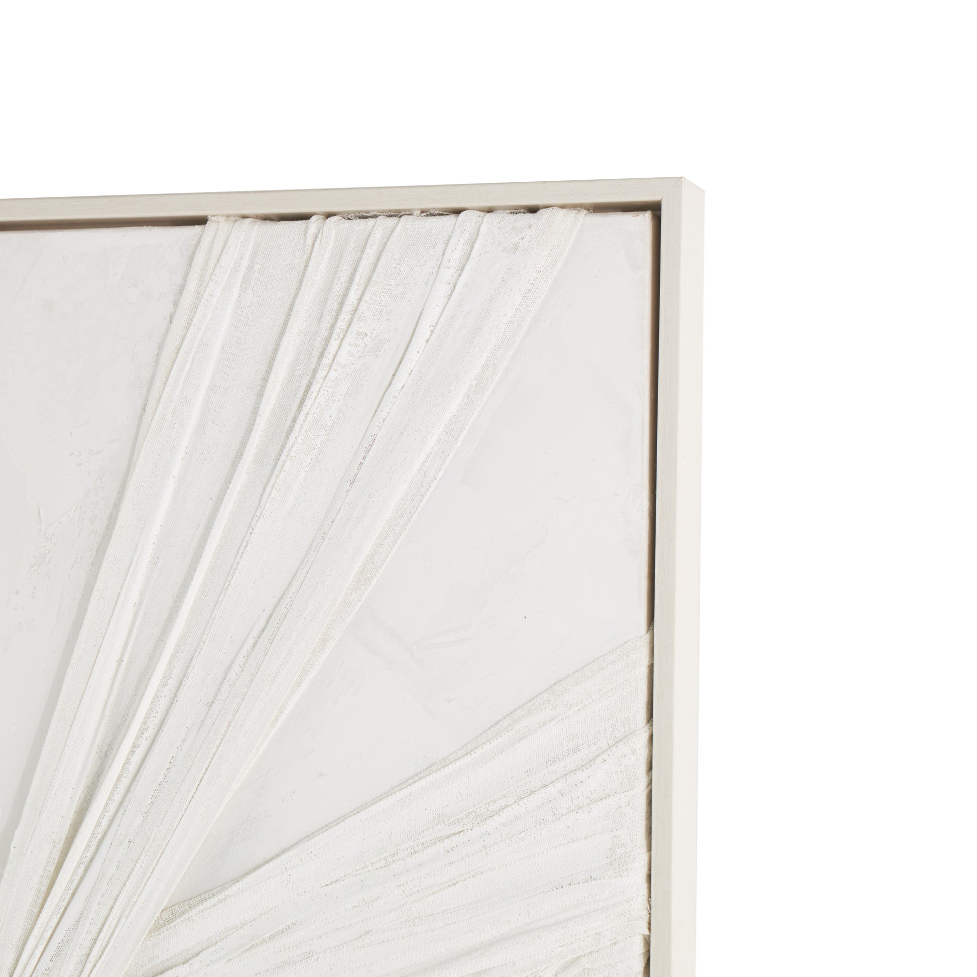 Abstract White Wood Intertwined Cloth Living Room Framed Wall Art