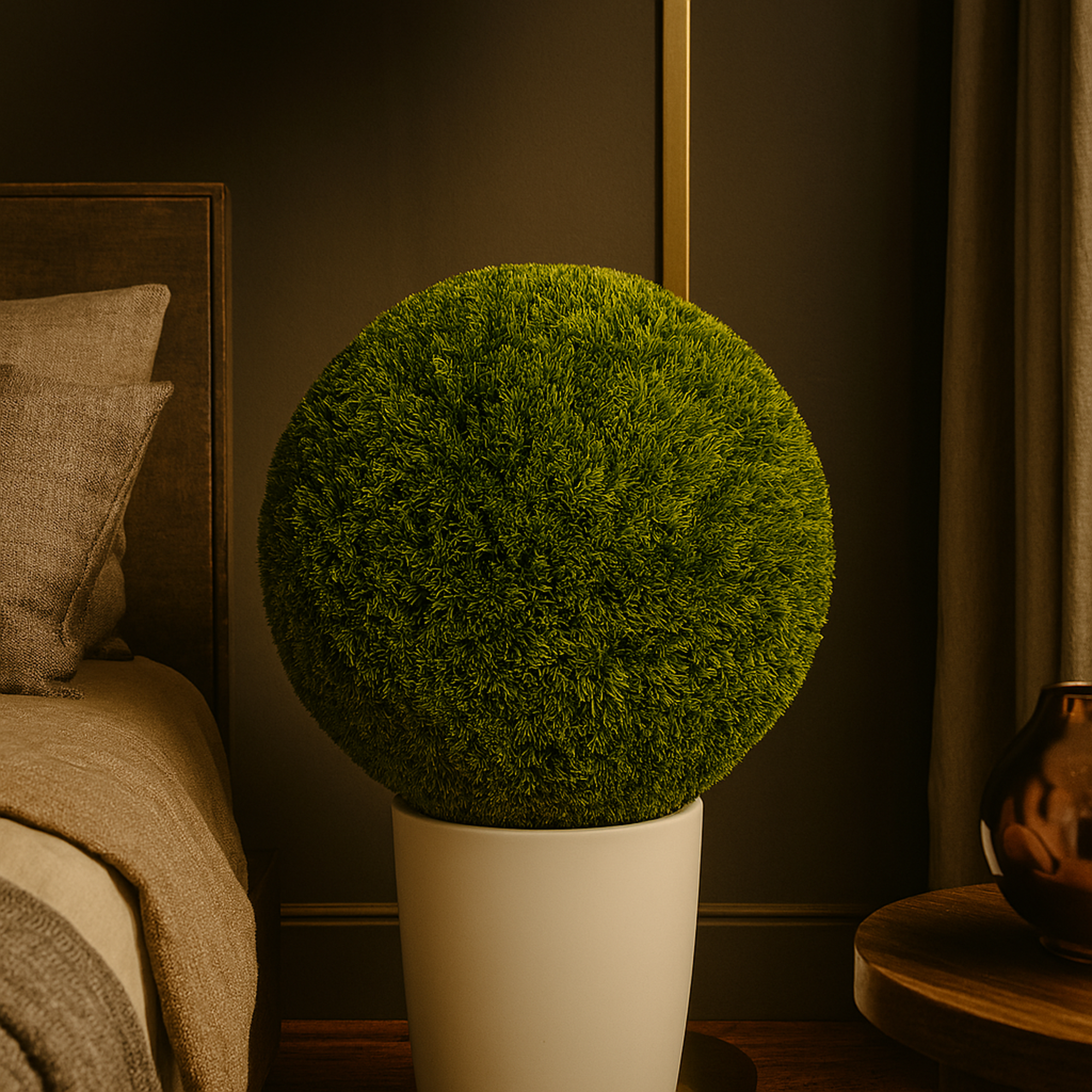 Topiary Green Faux Foliage Indoor Outdoor Artificial Foliage Ball