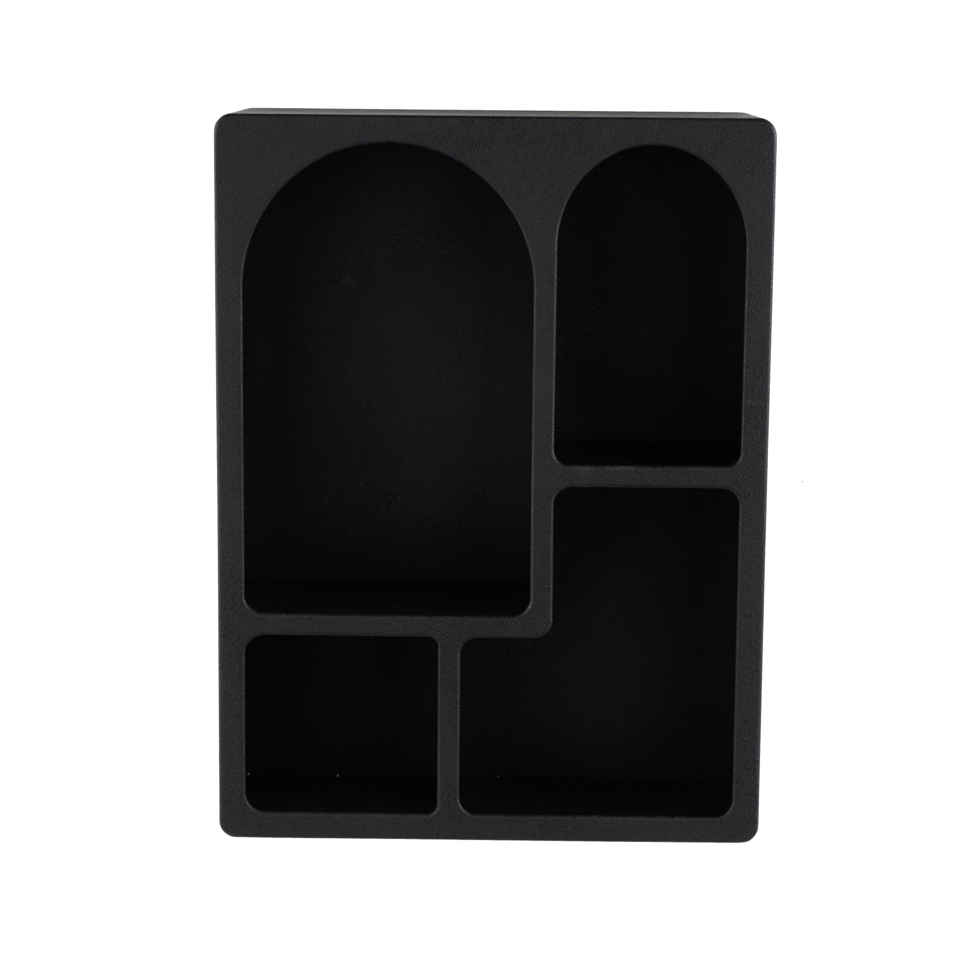 Geometric Wooden Arched 4 Shelf Room Wall Shelf with Block Shapes