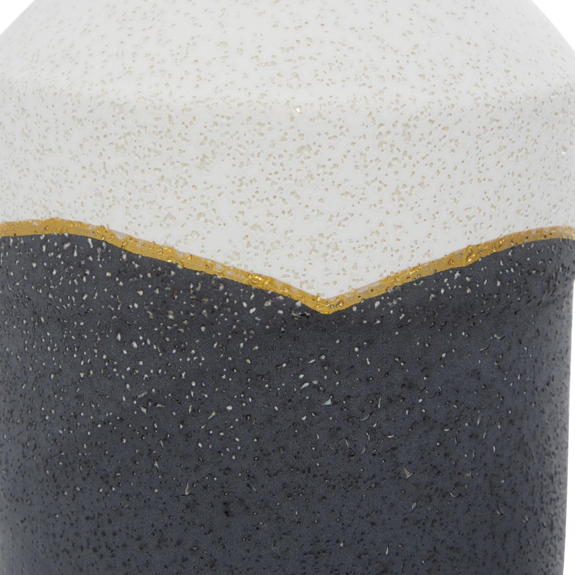 CosmoLiving by Cosmopolitan Set of 3 Black Ceramic Decorative Vase