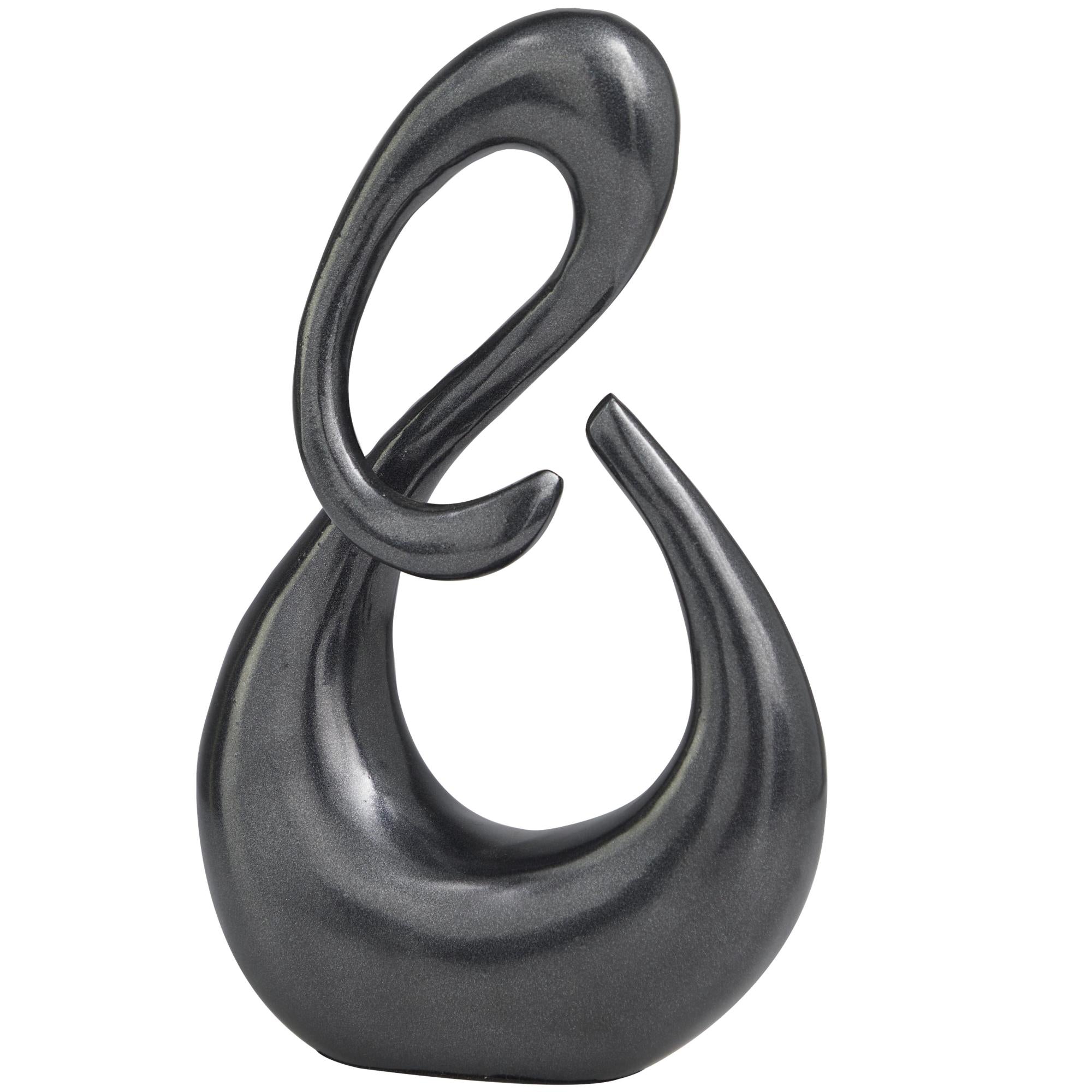 Abstract Aluminum Metal Swirl Decorative Sculpture