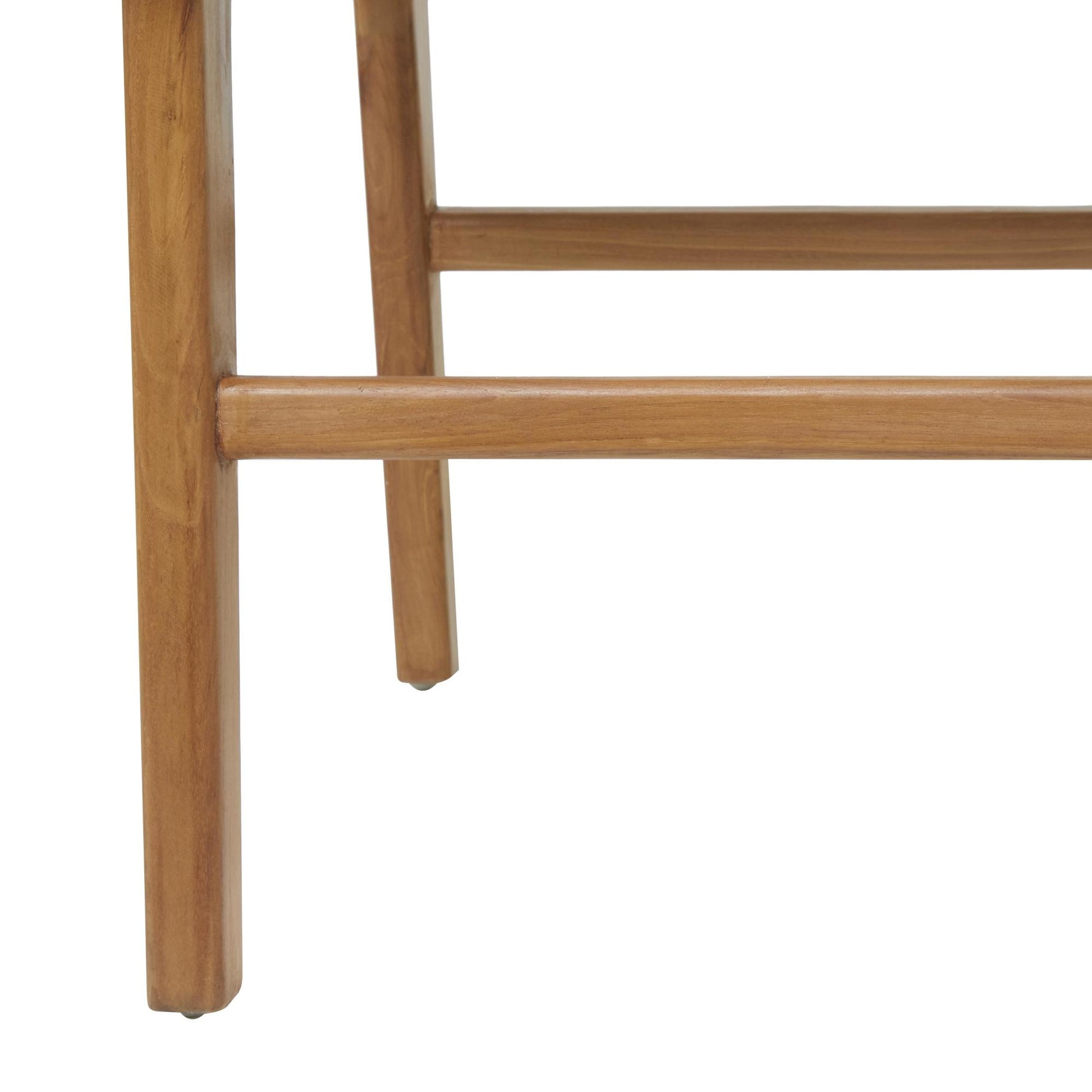 Leather Handmade Woven Kitchen Dining Chair with Teak Wood Frame