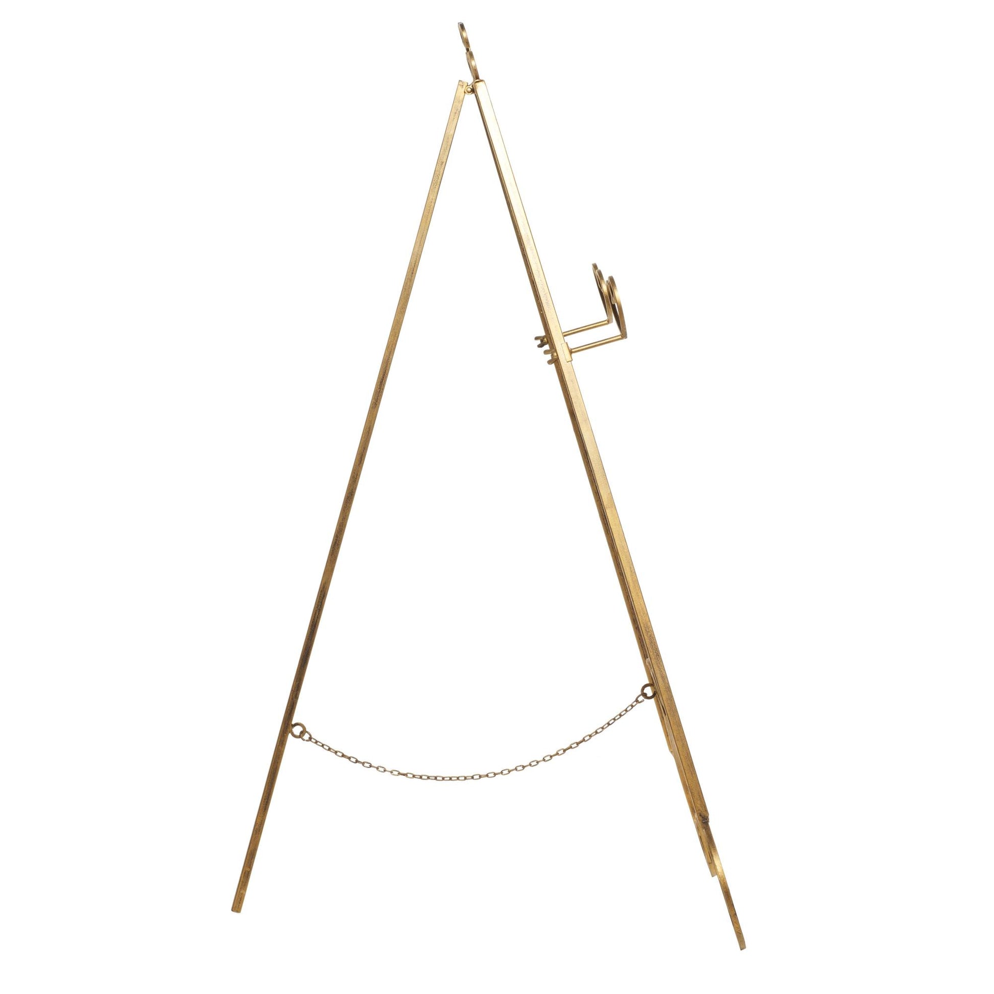 Scroll Metal Large Adjustable 3 Tier Display Easel with Chain Support