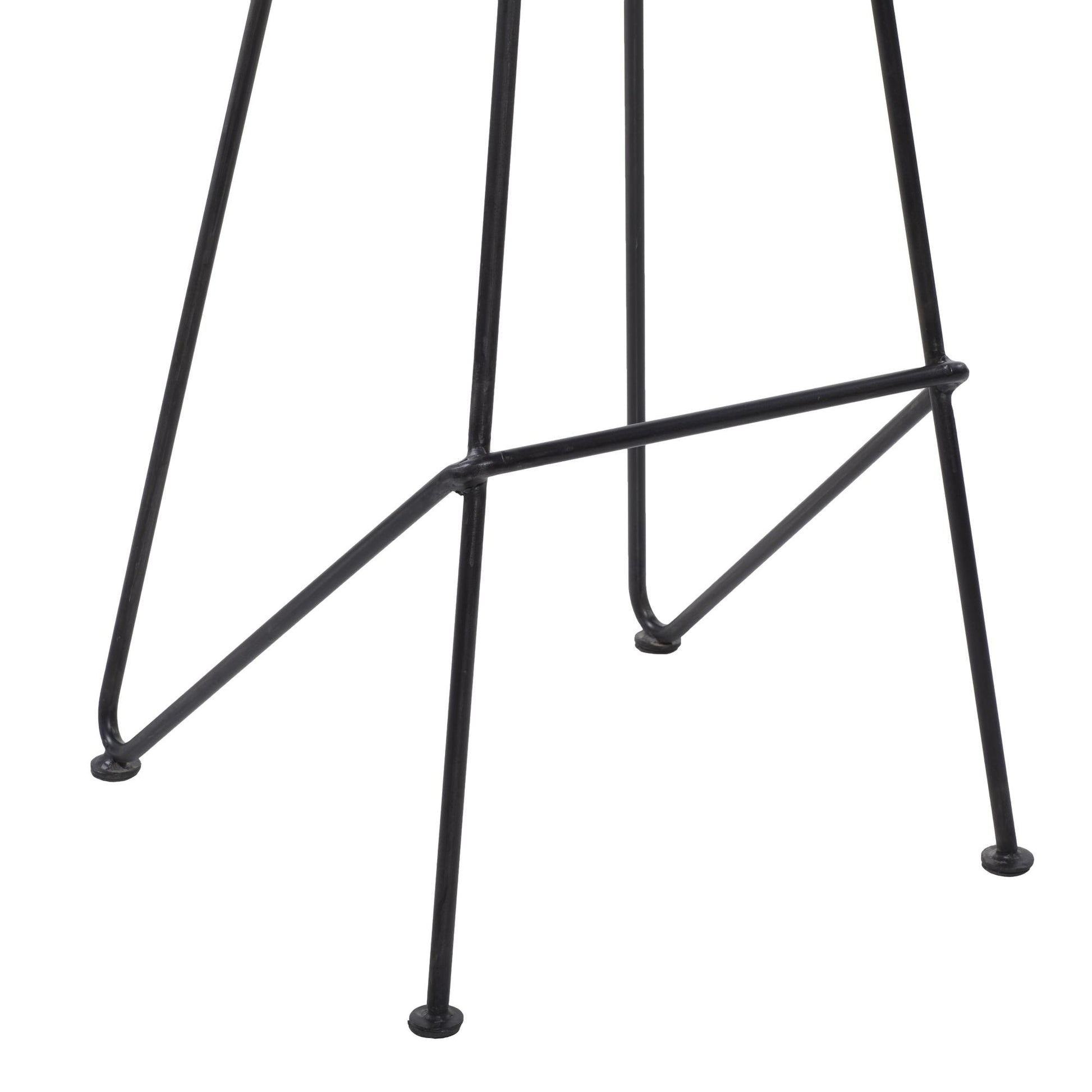 Brown Wood Kitchen Bar Stool with Wood Seat