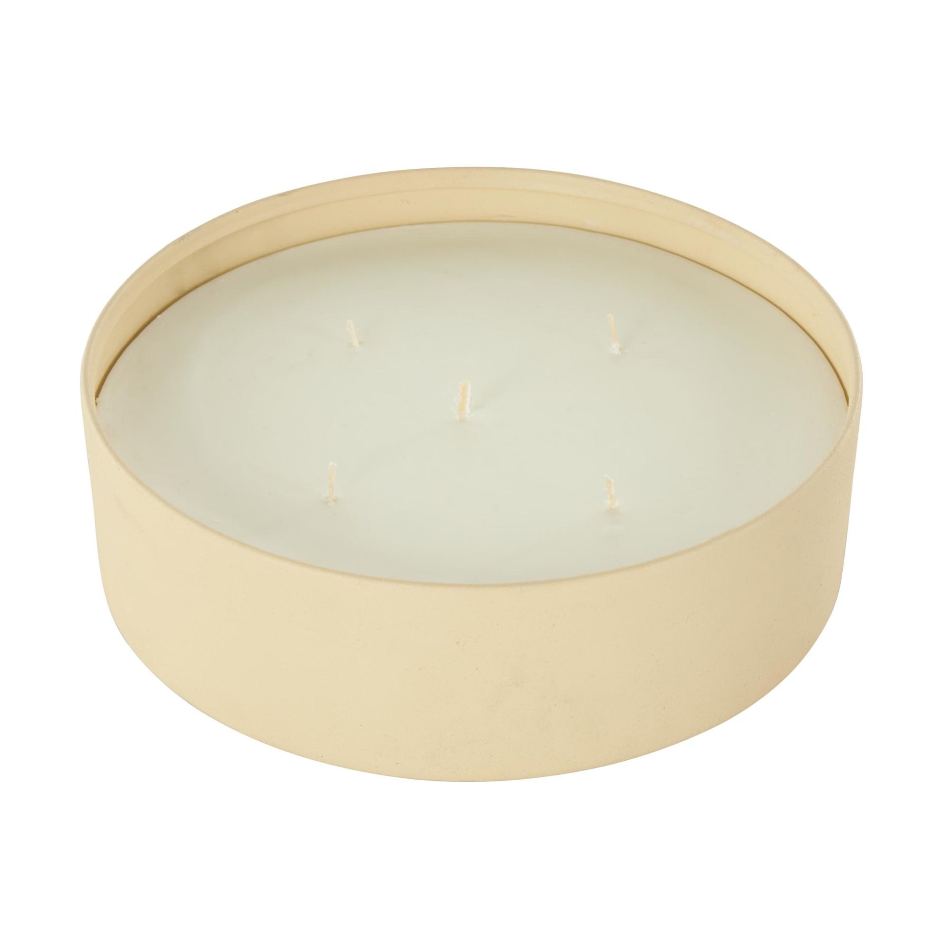 Metal Pink Blush & Poppy Scented Textured 59oz 5 Wick Decorative Candle with White Wax