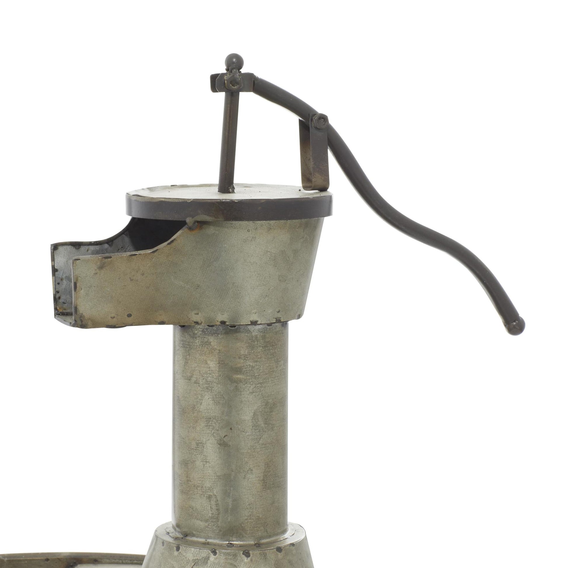 Gray Metal Indoor Outdoor Fountain with Pump Style Faucet