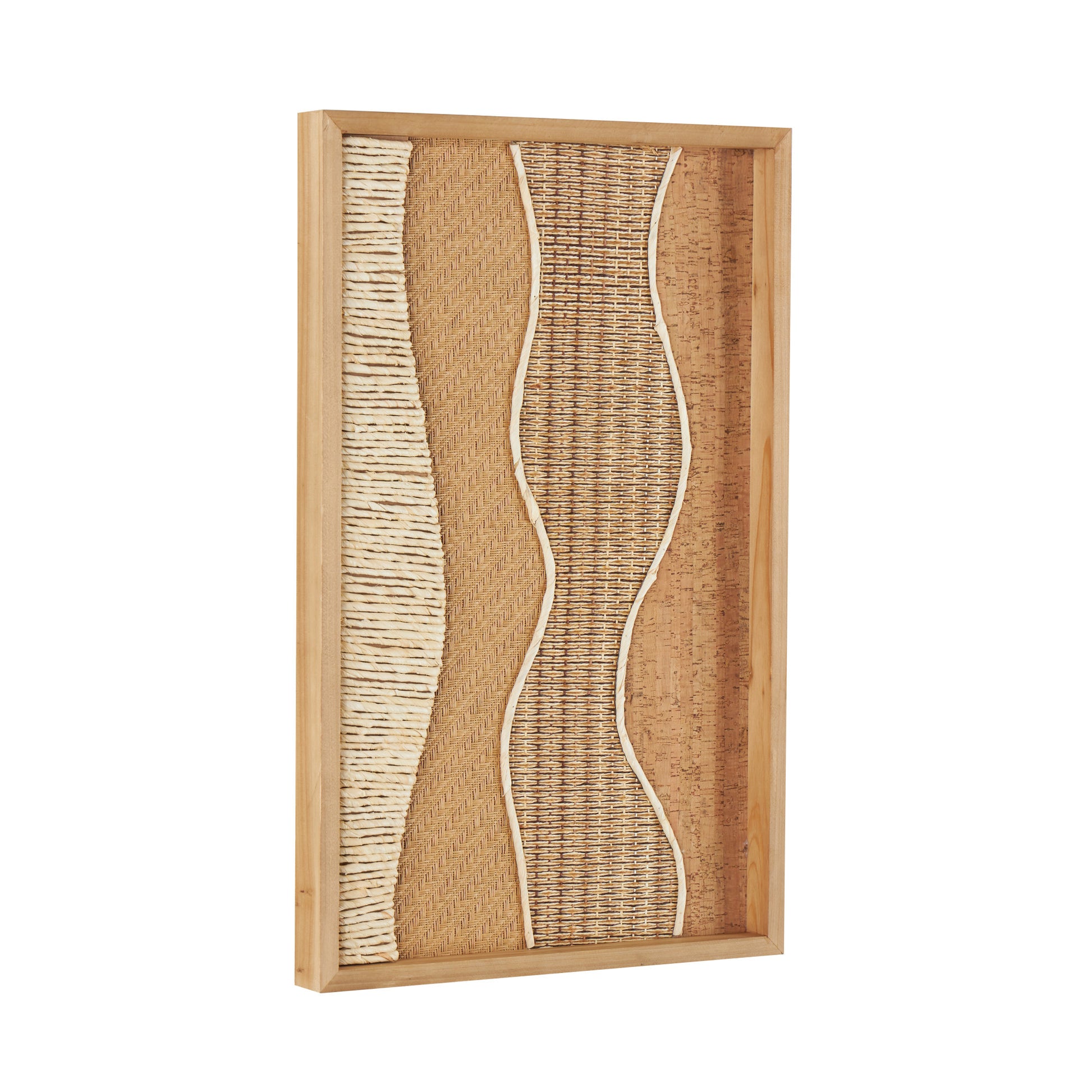 Abstract Brown Wood Handmade Mixed Media Home Wall Decor with Textures and Patterns