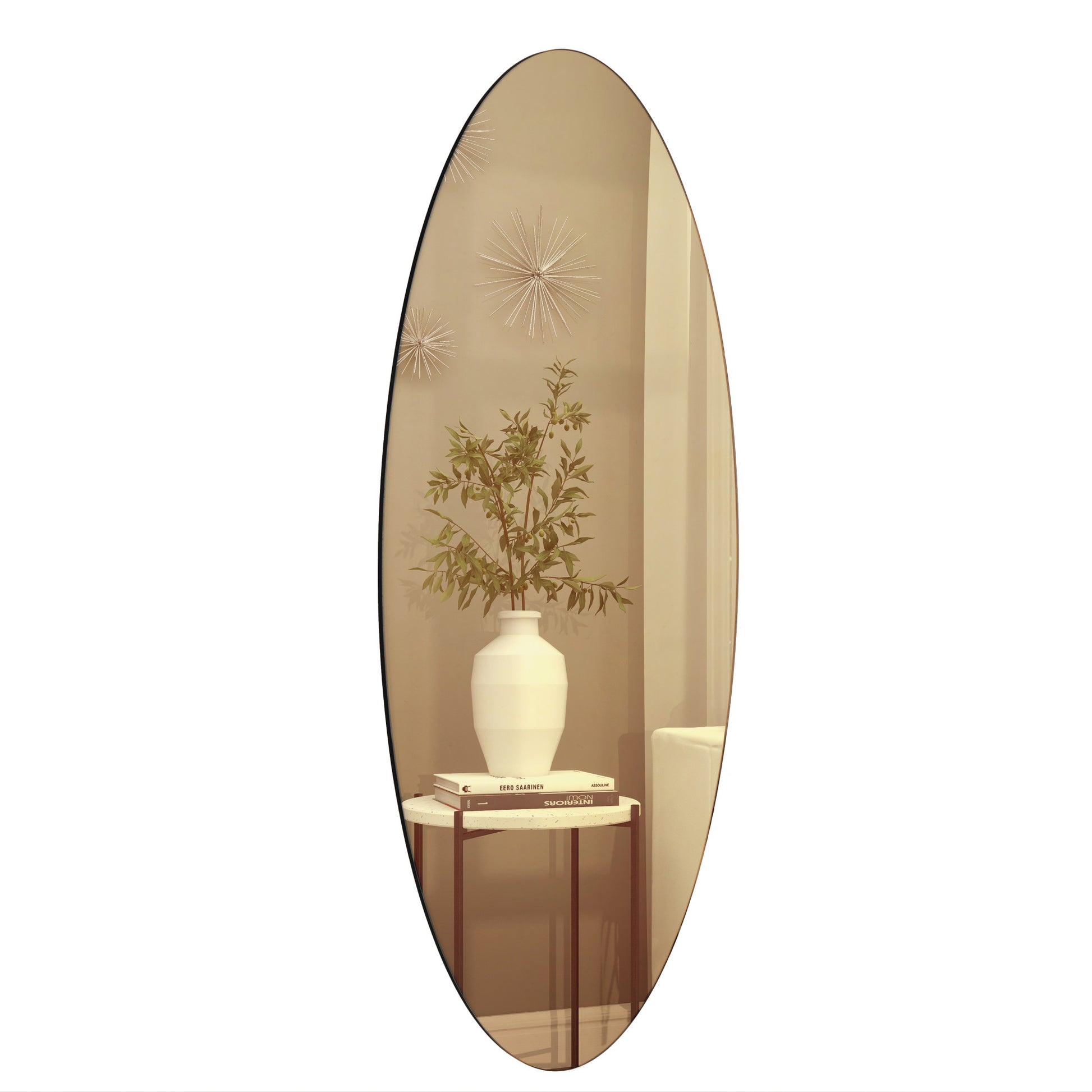 Glass Oval Room Wall Mirror