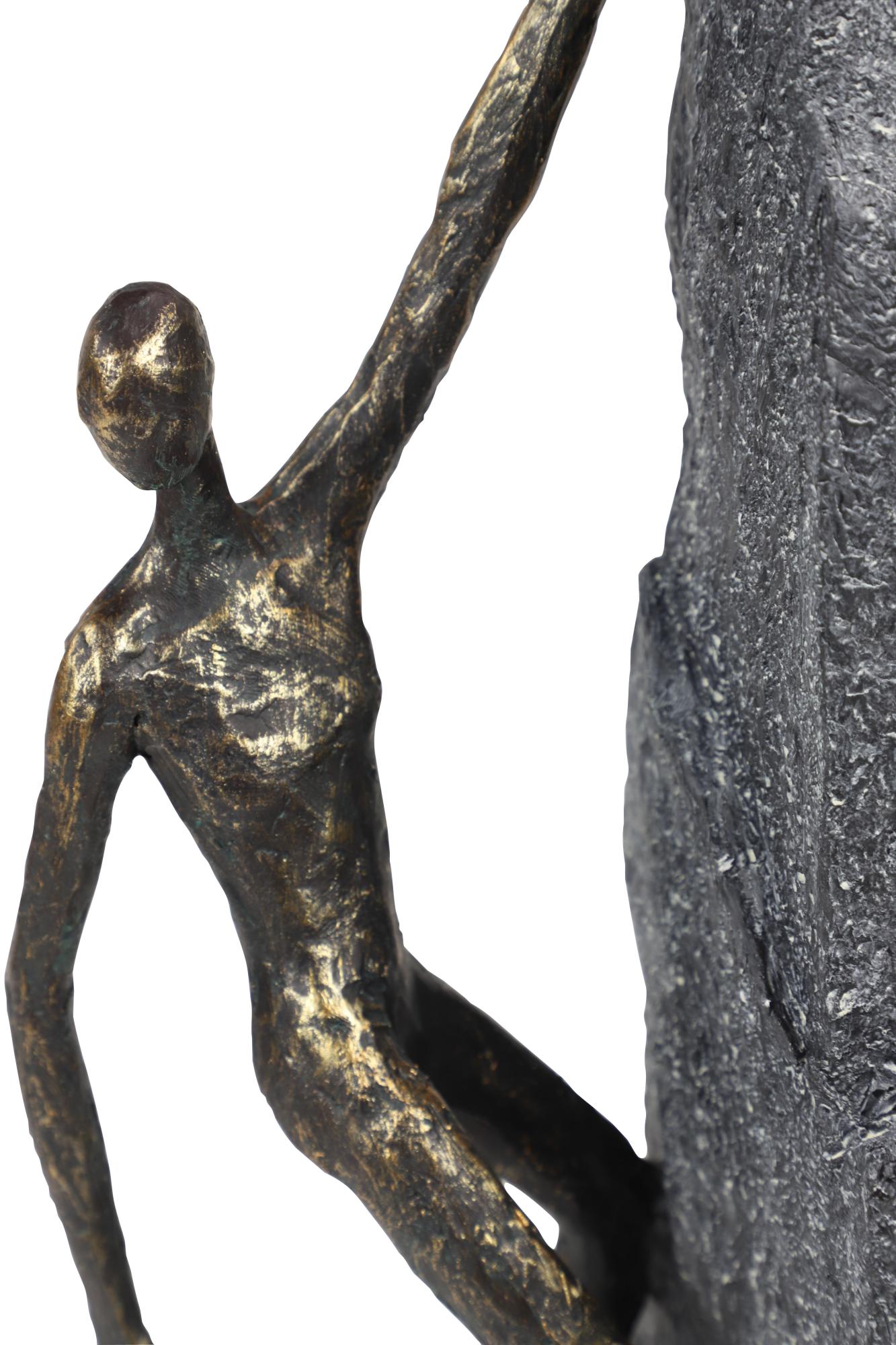 People Bronze Polystone Climbing Decorative Sculpture