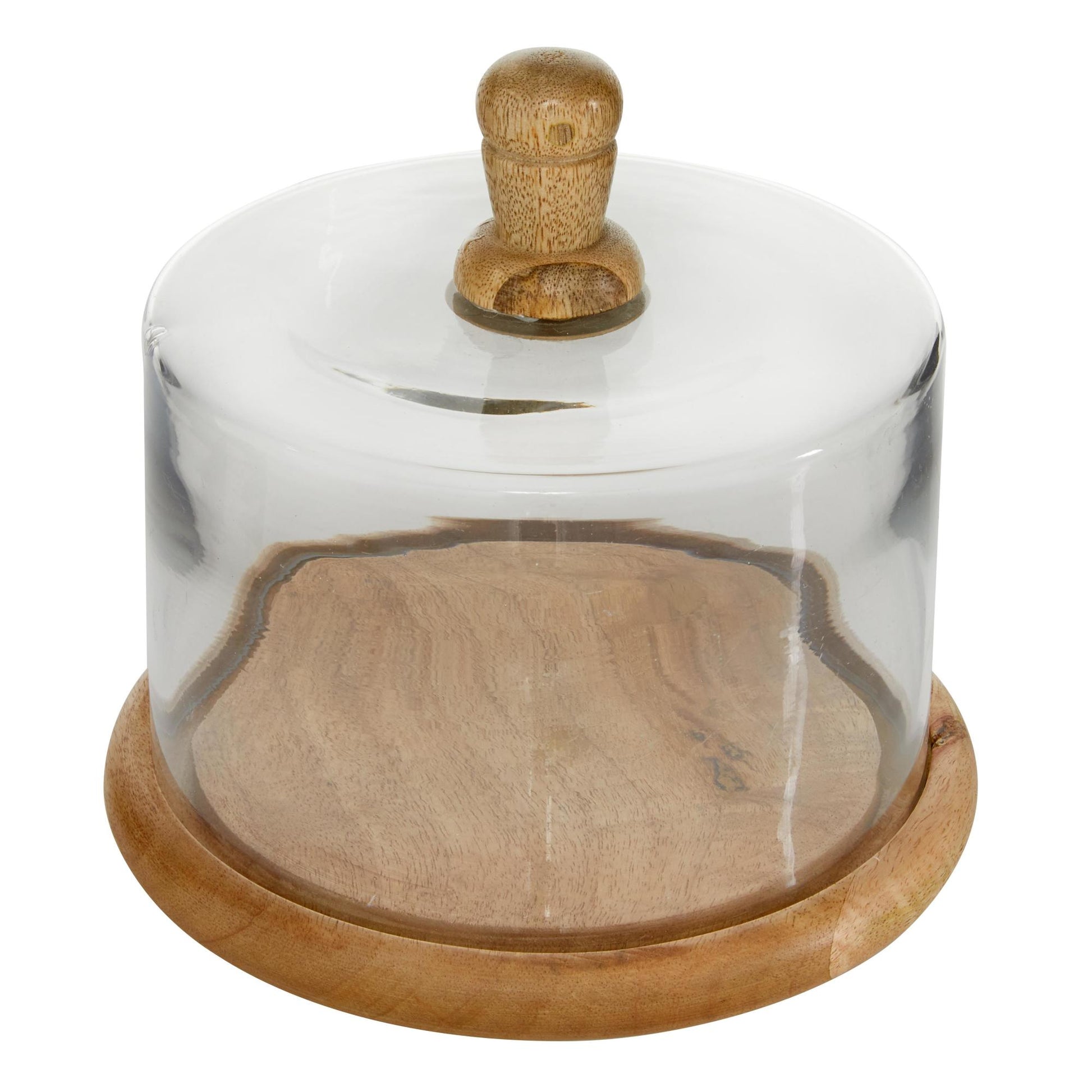 Brown Glass Decorative Cake Stand with Glass Lid