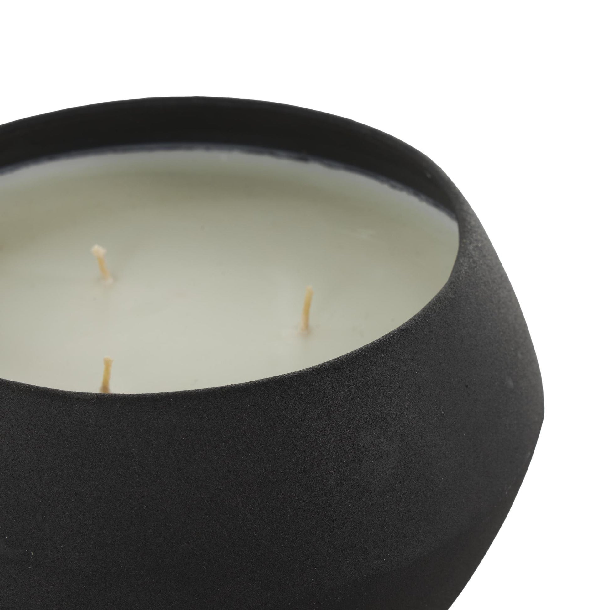Metal Tangerine Splash Scented Textured 30oz 3 Wick Decorative Candle with White Wax