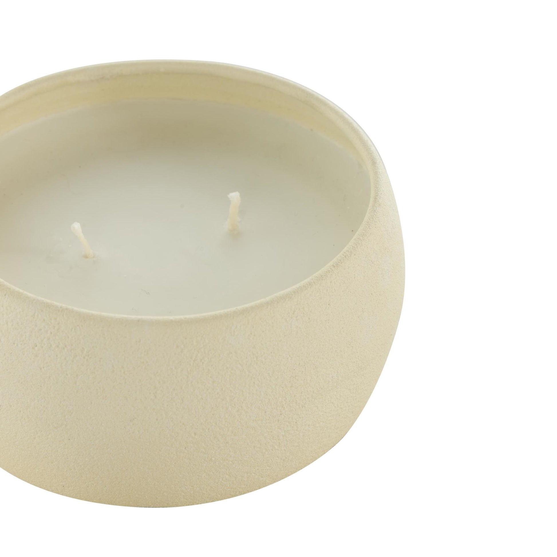 Set of 2 Metal Apple Cinnamon / Creamy Vanilla Swirl Scented Textured 9oz 2 Wick Decorative Candle with White Wax