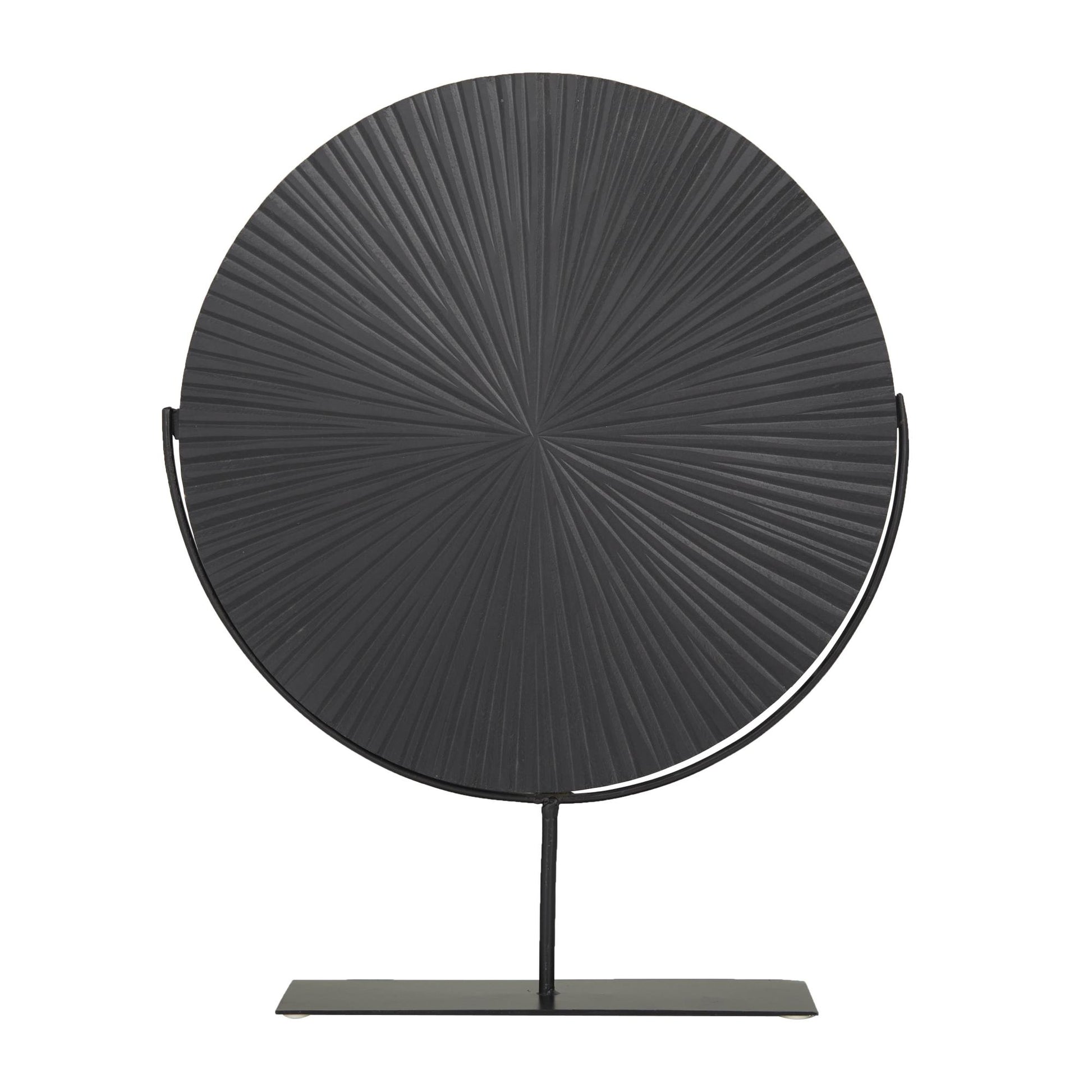 CosmoLiving by Cosmopolitan Starburst Metal Carved Decorative Sculpture with Stand