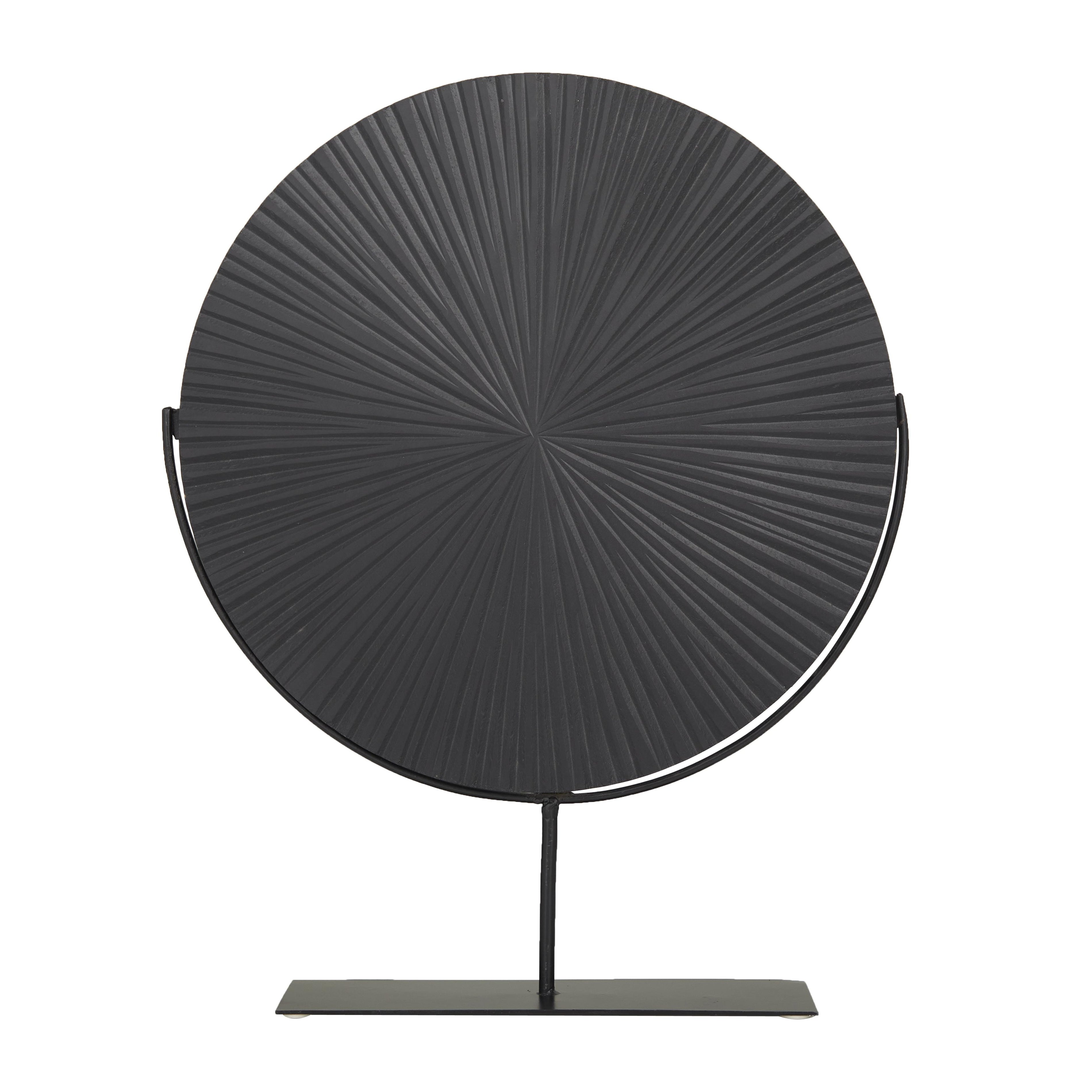 CosmoLiving by Cosmopolitan Starburst Metal Carved Decorative Sculpture with Stand