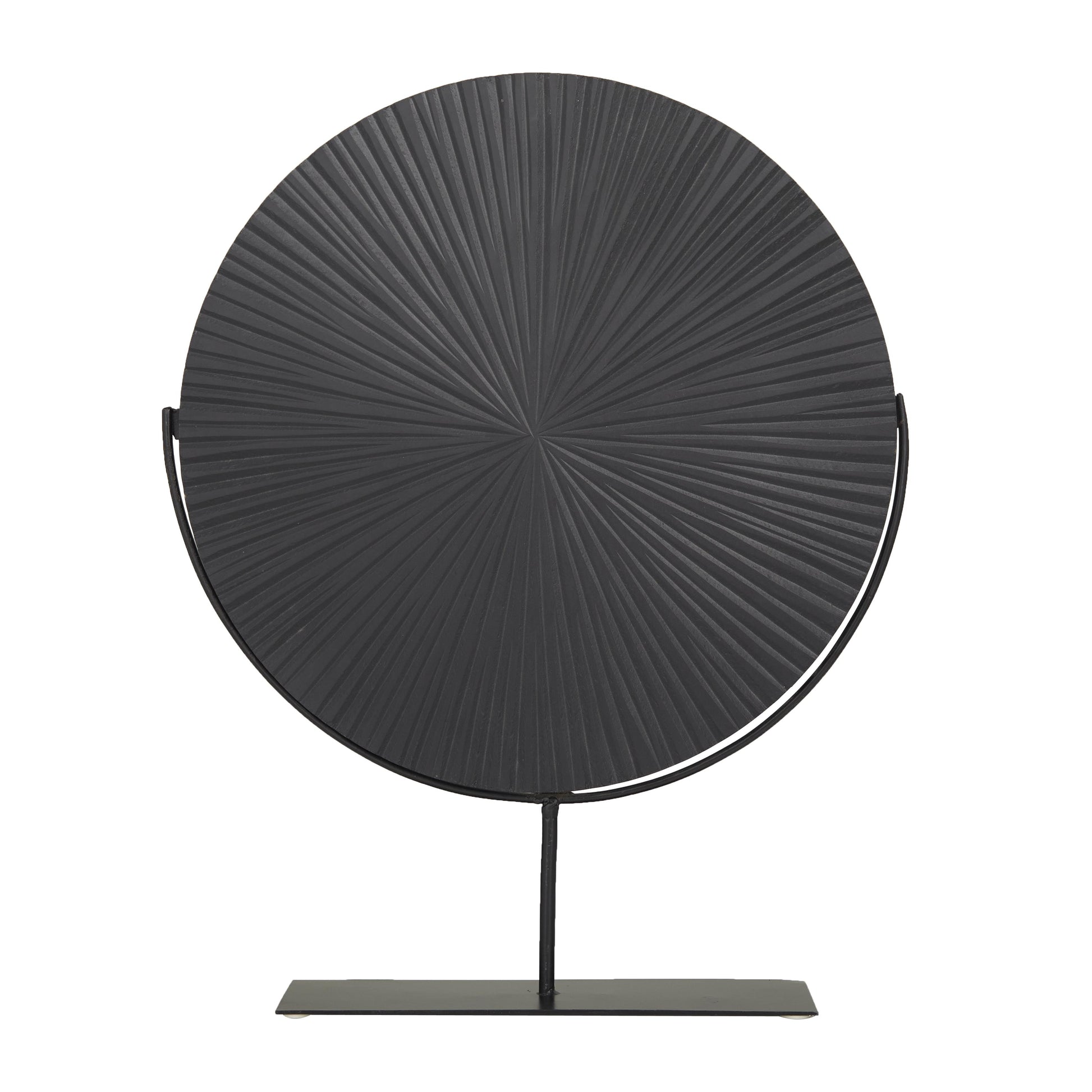 CosmoLiving by Cosmopolitan Starburst Metal Carved Decorative Sculpture with Stand