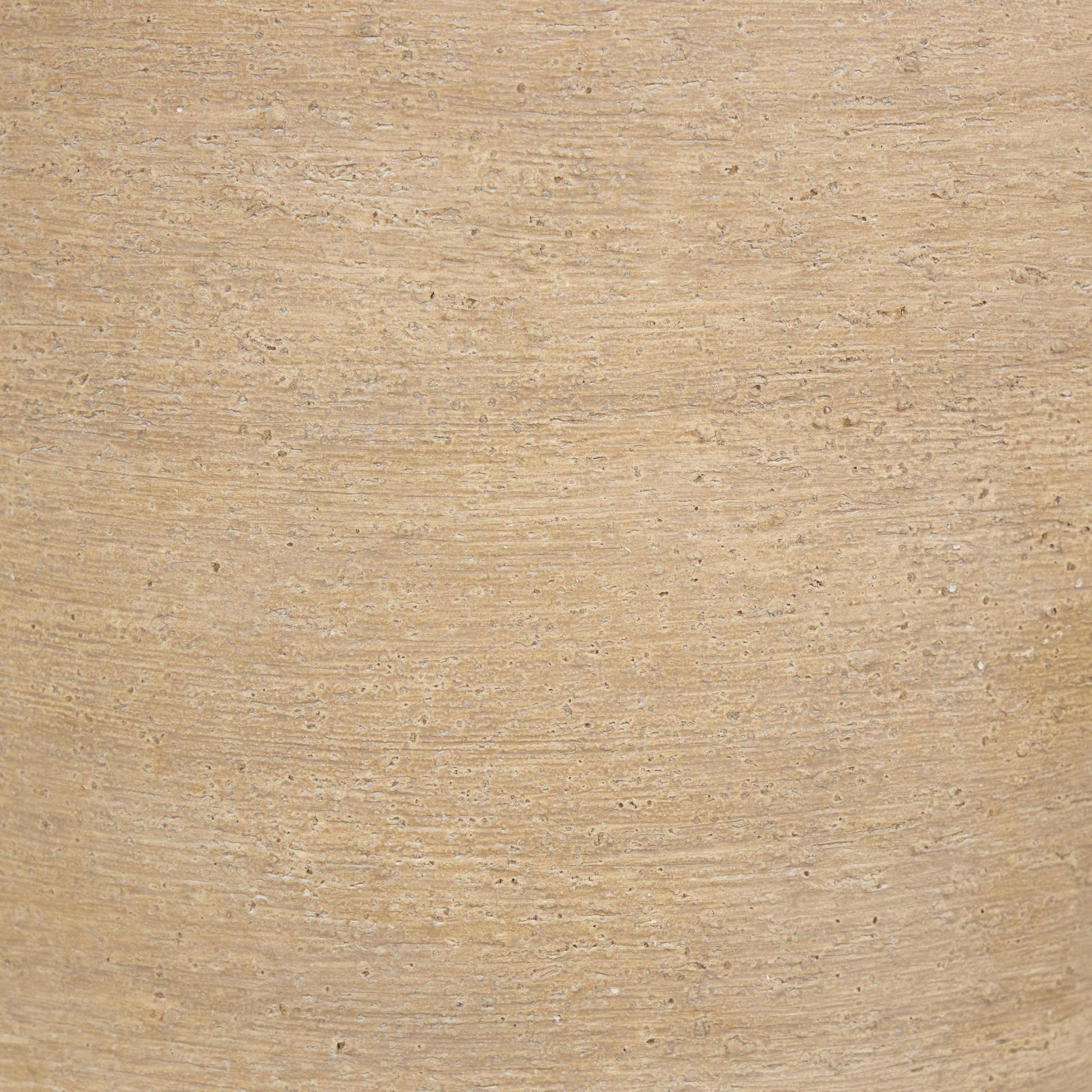 Beige Ceramic Wide Textured Decorative Vase