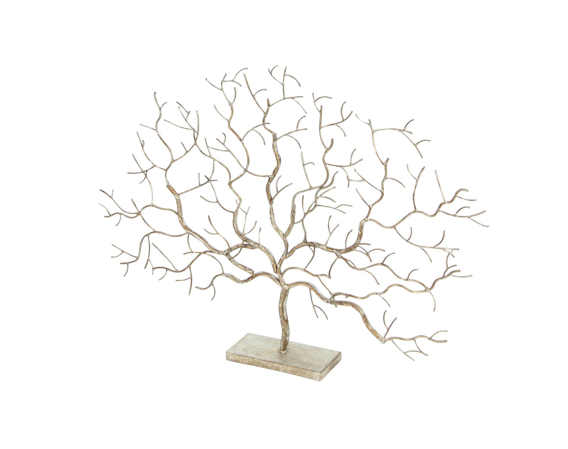 Tree Silver Metal Decorative Sculpture