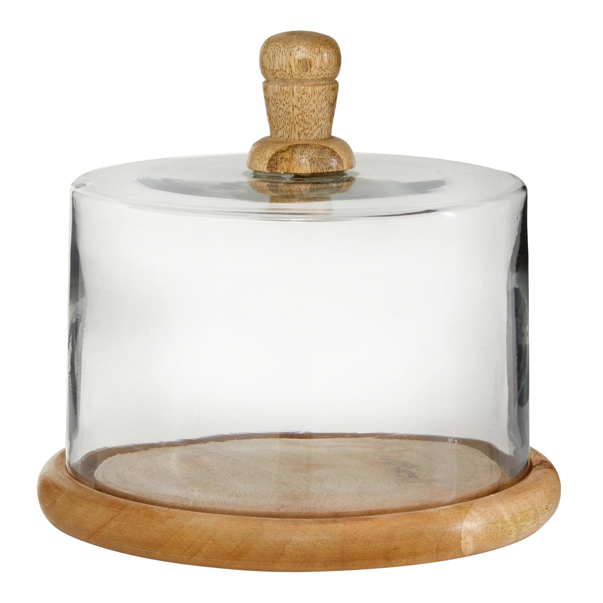 Brown Glass Decorative Cake Stand with Glass Lid