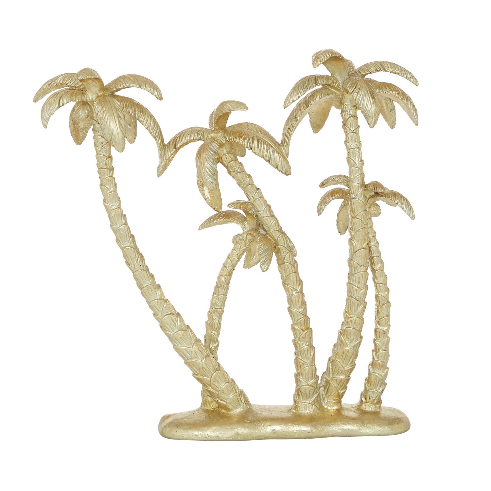 Palm Tree Gold Polyresin Decorative Sculpture