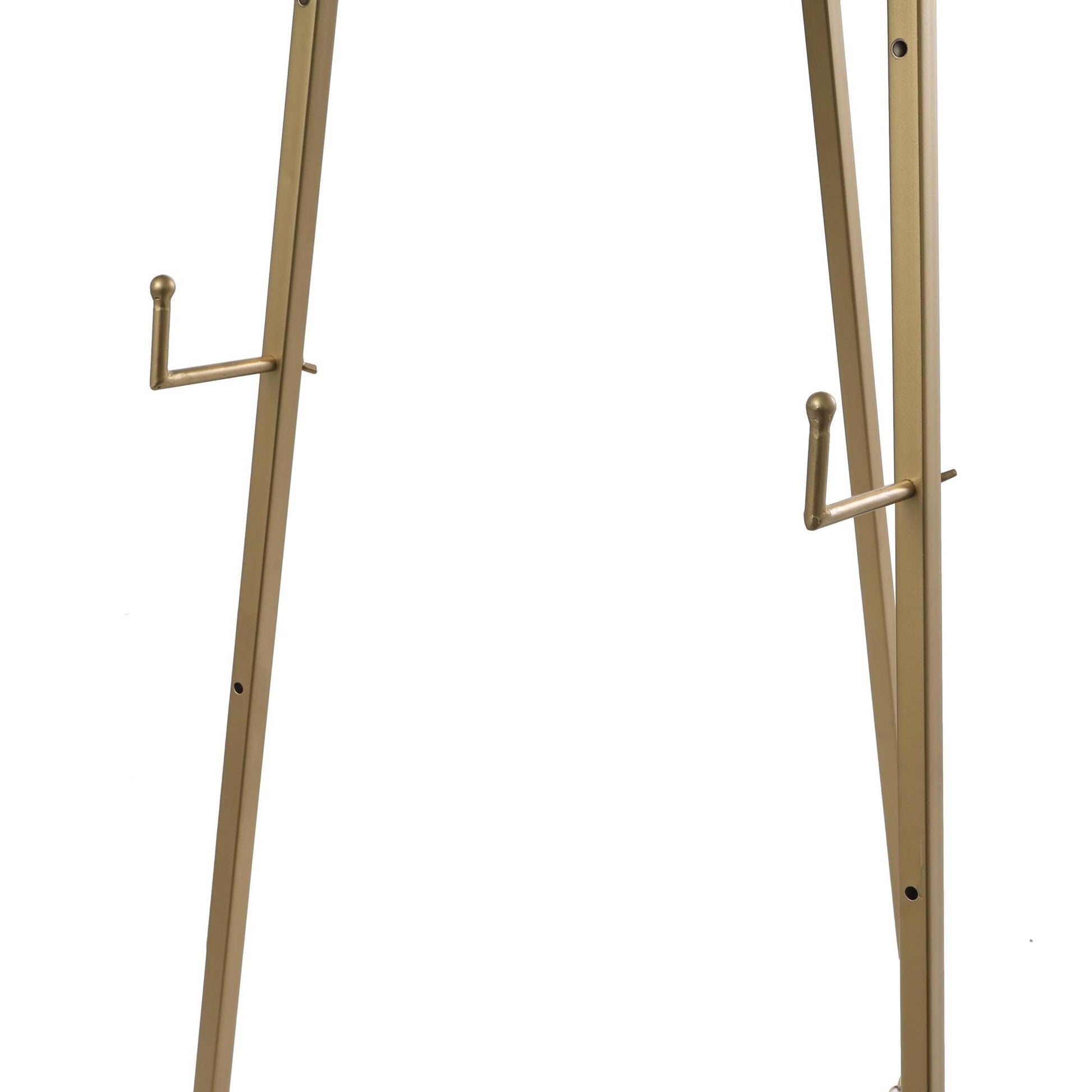 Gold Metal Tall Adjustable 3 Tier Display Easel with Circular Ring Top
