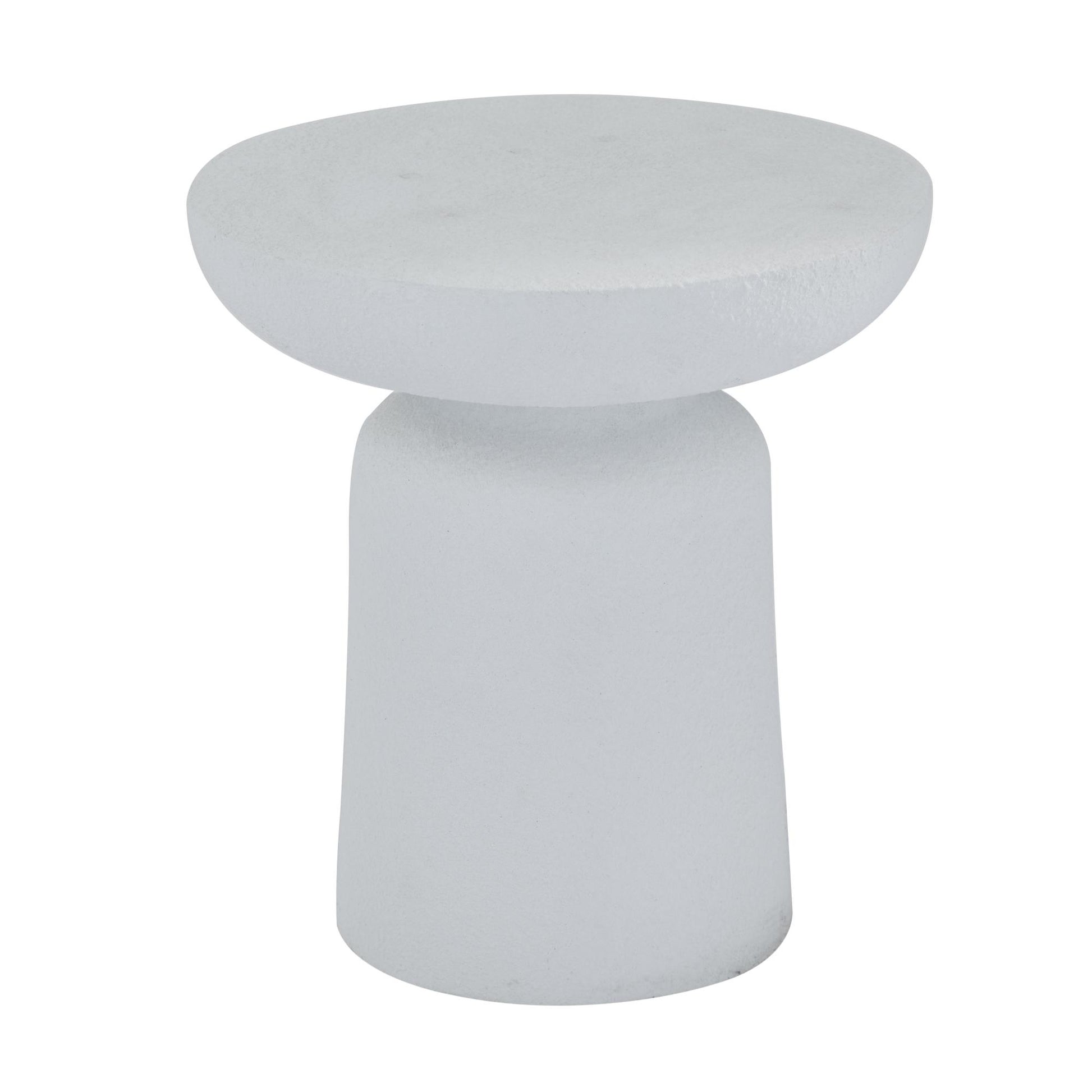 Magnesium Oxide End Table Outdoor Accent Table with Wide Top
