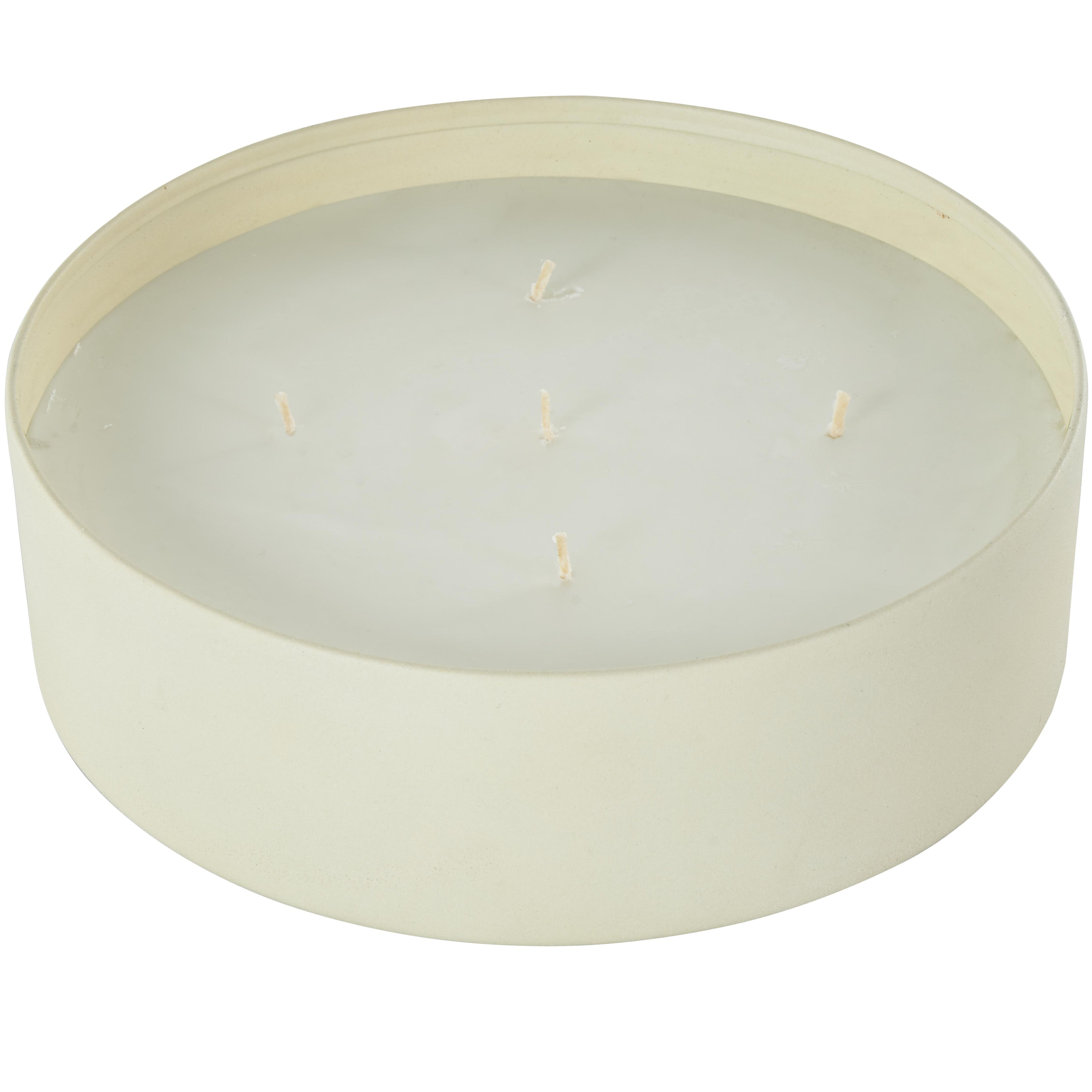 Metal Pink Blush & Poppy Scented Textured 59oz 5 Wick Decorative Candle with White Wax