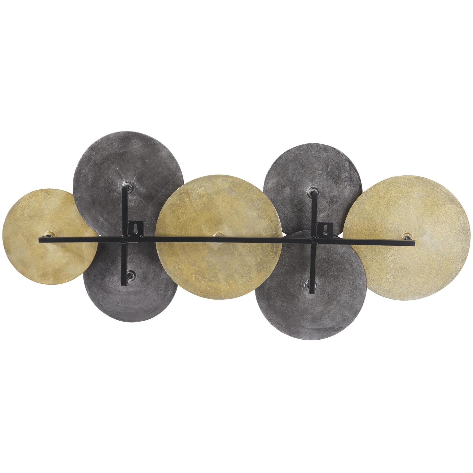 Plate Aluminum Metal Tribal Home Wall Decor with Textured Pattern