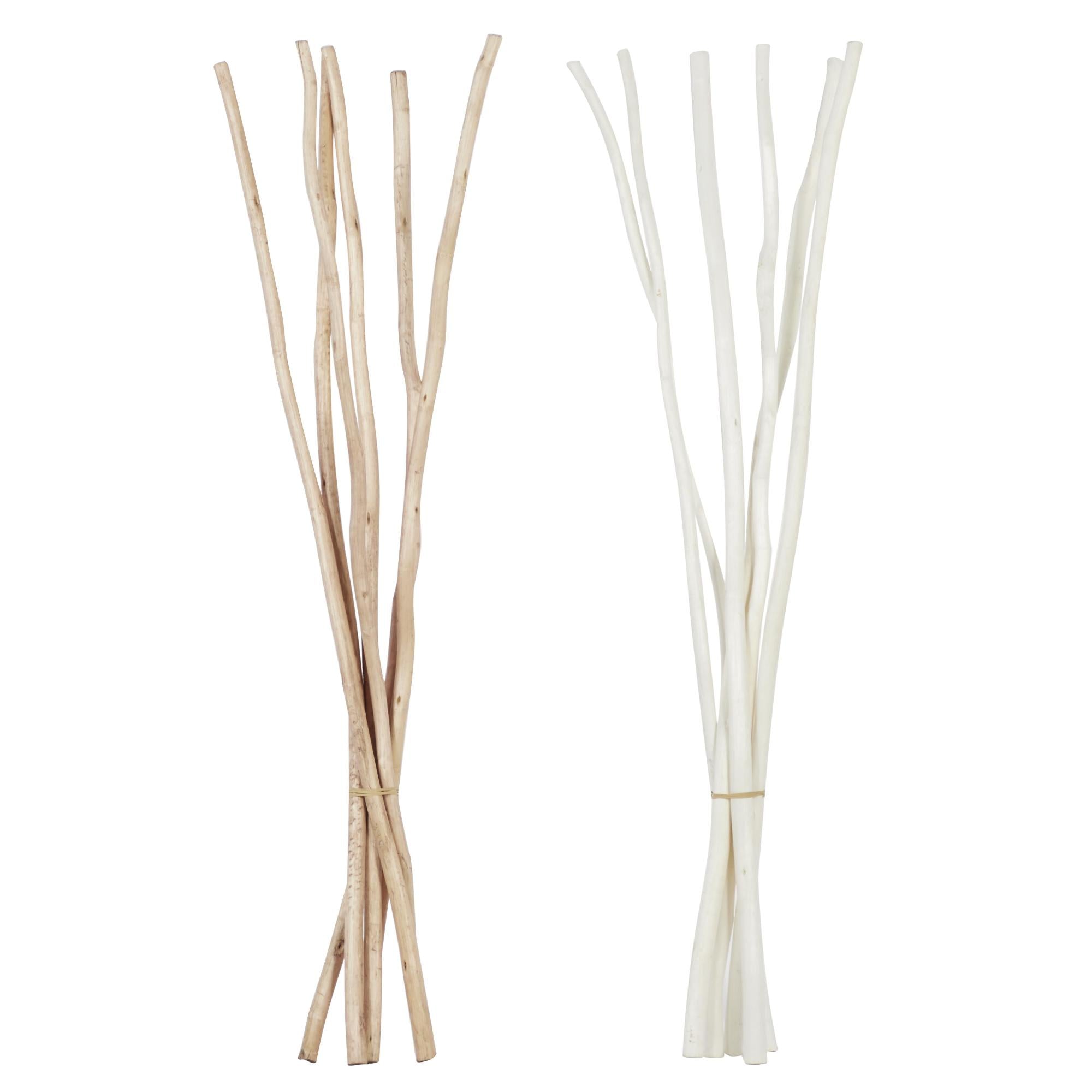 Set of 2 Pigeon pea White Dried Plant Tall Sticks Home Decor Natural Foliage