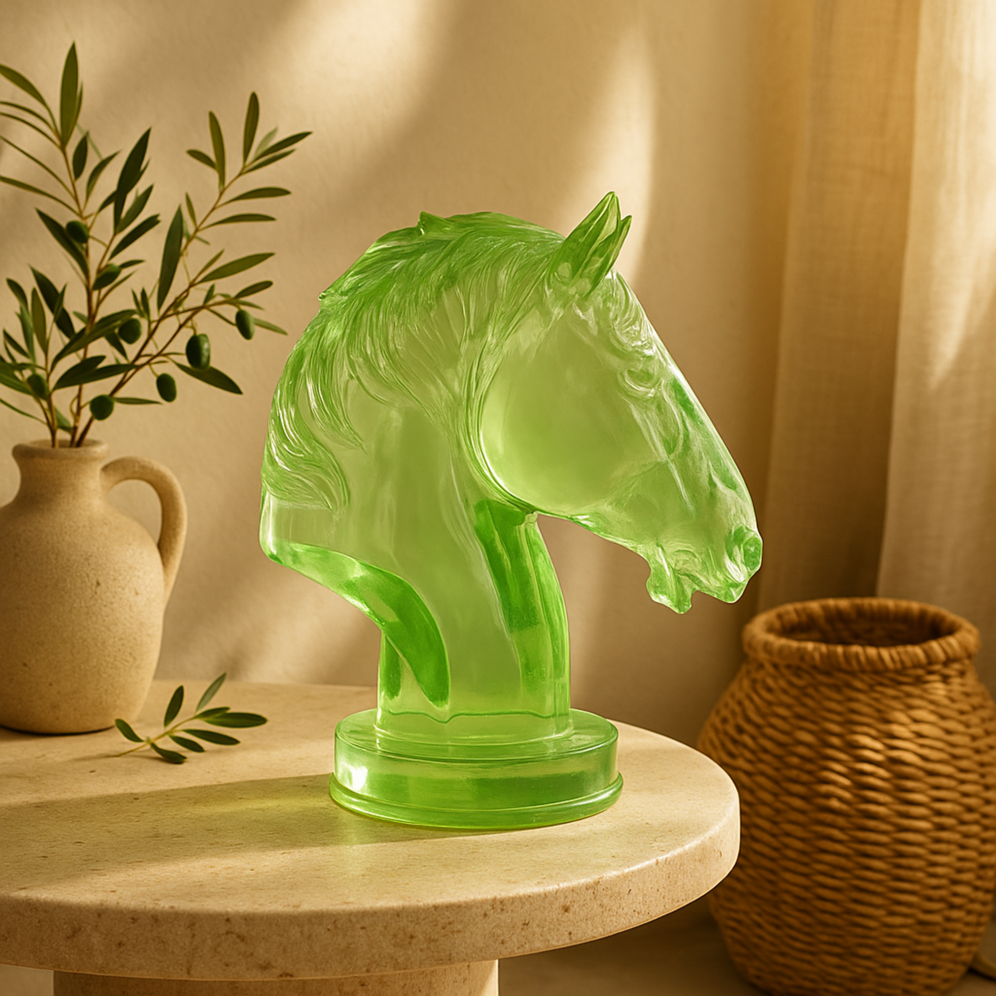 Horse Resin Tinted Decorative Sculpture