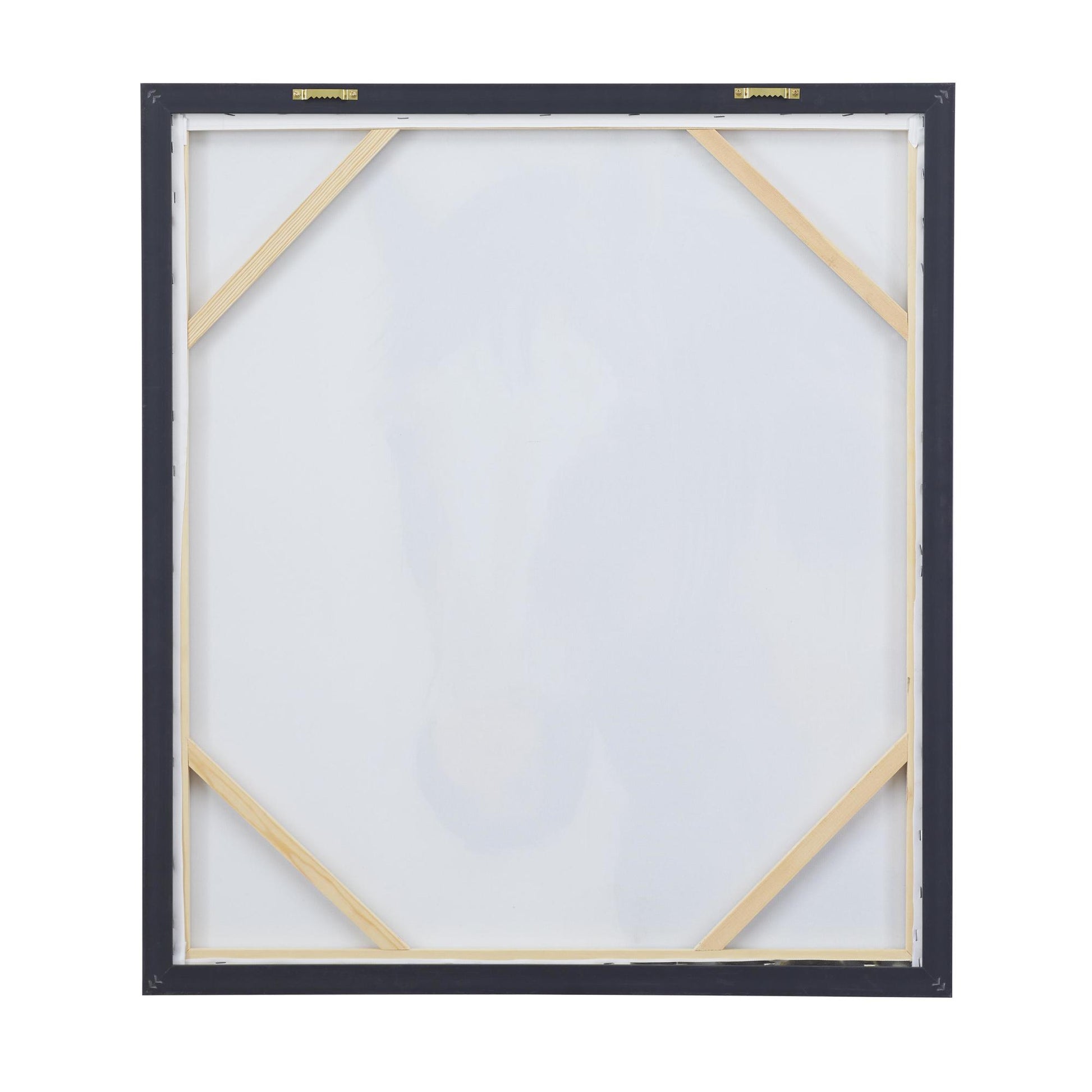 Horse Brown Canvas Living Room Framed Wall Art with Gold Frame