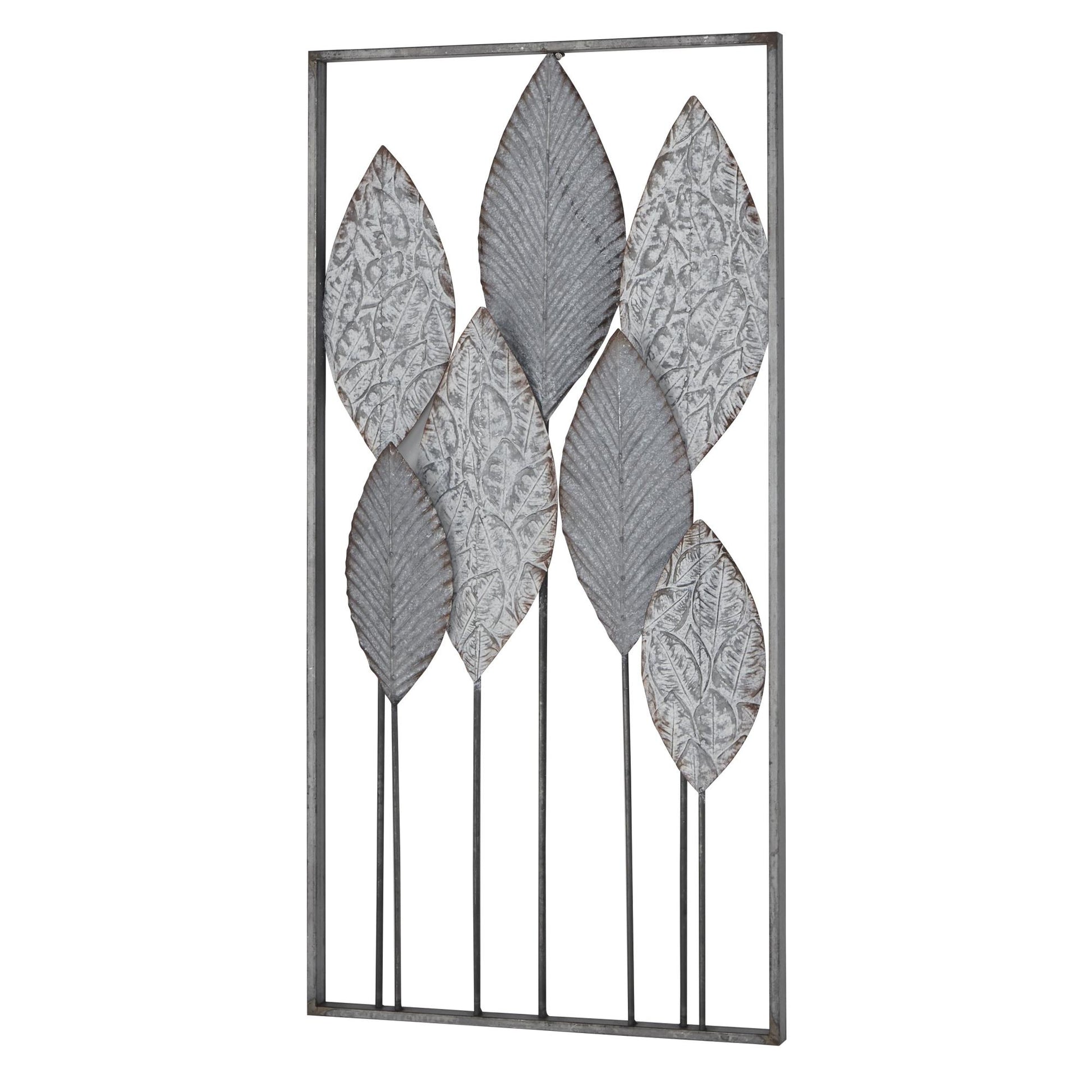 Leaf Metal Tall Cut-Out Home Wall Decor with Intricate Laser Cut Designs 20" x 1" x 37"