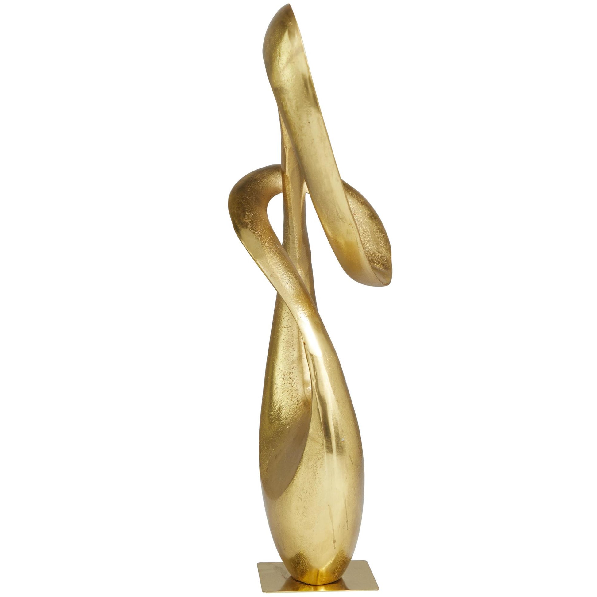 Abstract Aluminum Metal Decorative Sculpture 10" x 5" x 17"