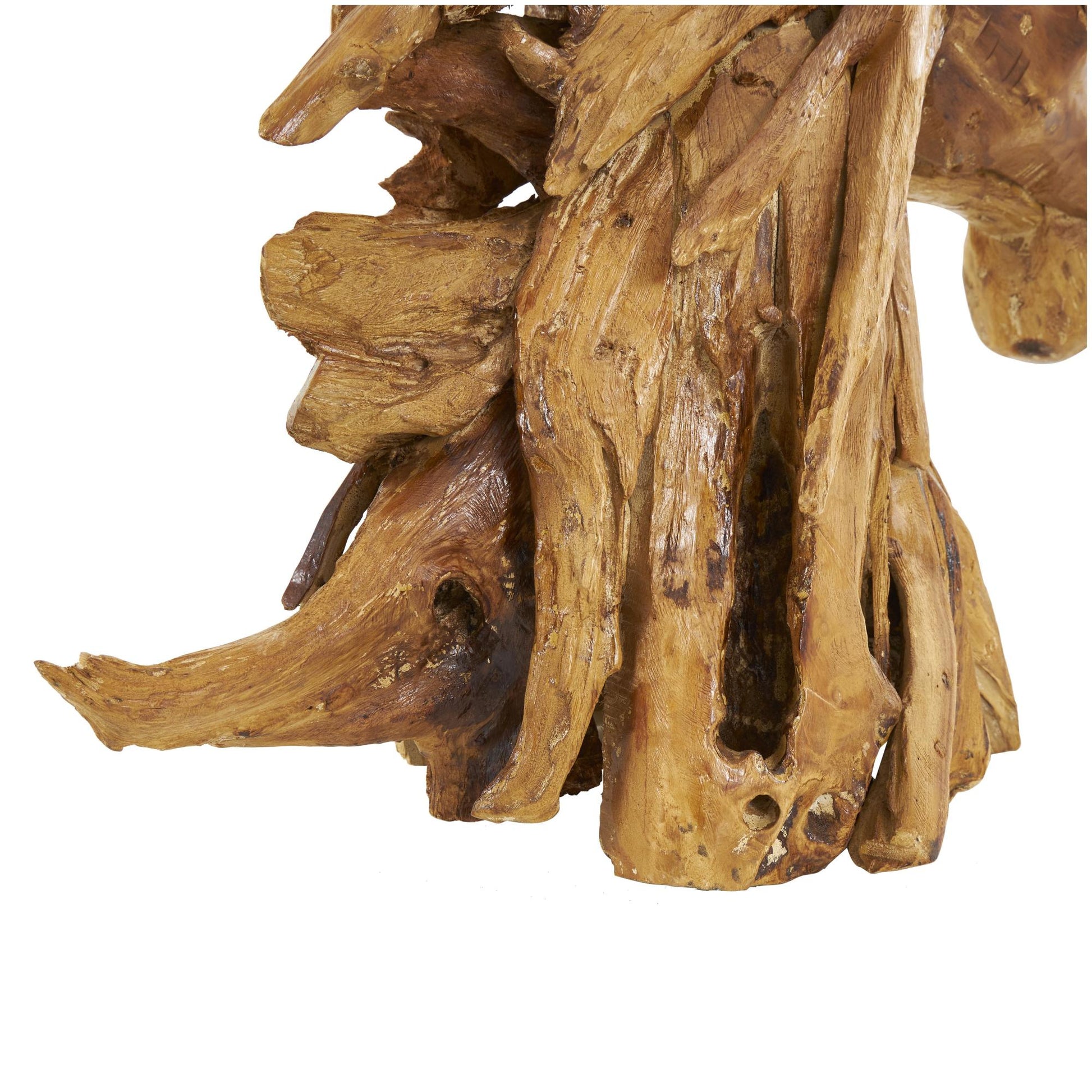 Horse Brown Teak Wood Handmade Decorative Sculpture