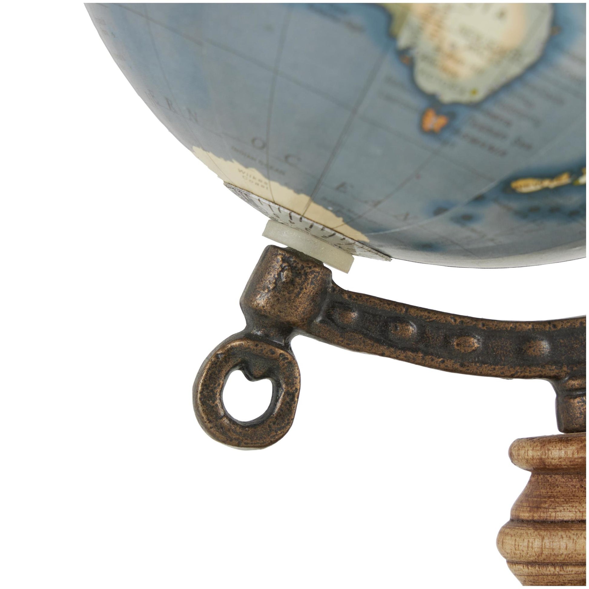 World Map Brown Plastic Educational/Geographic Earth Globe with Wood Base