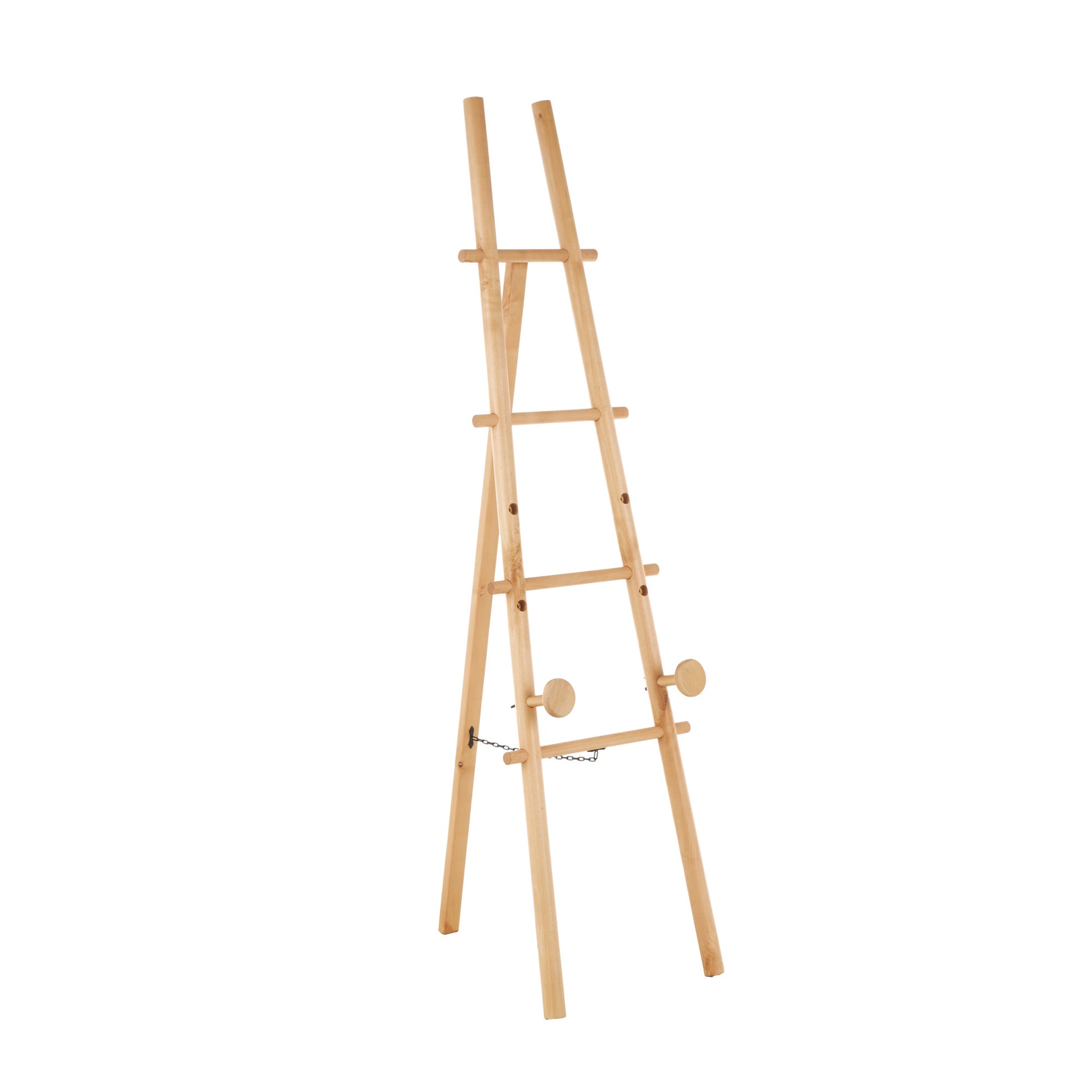 Light Brown Wood Handmade Tall Adjustable Floor 3 Tier Display Easel