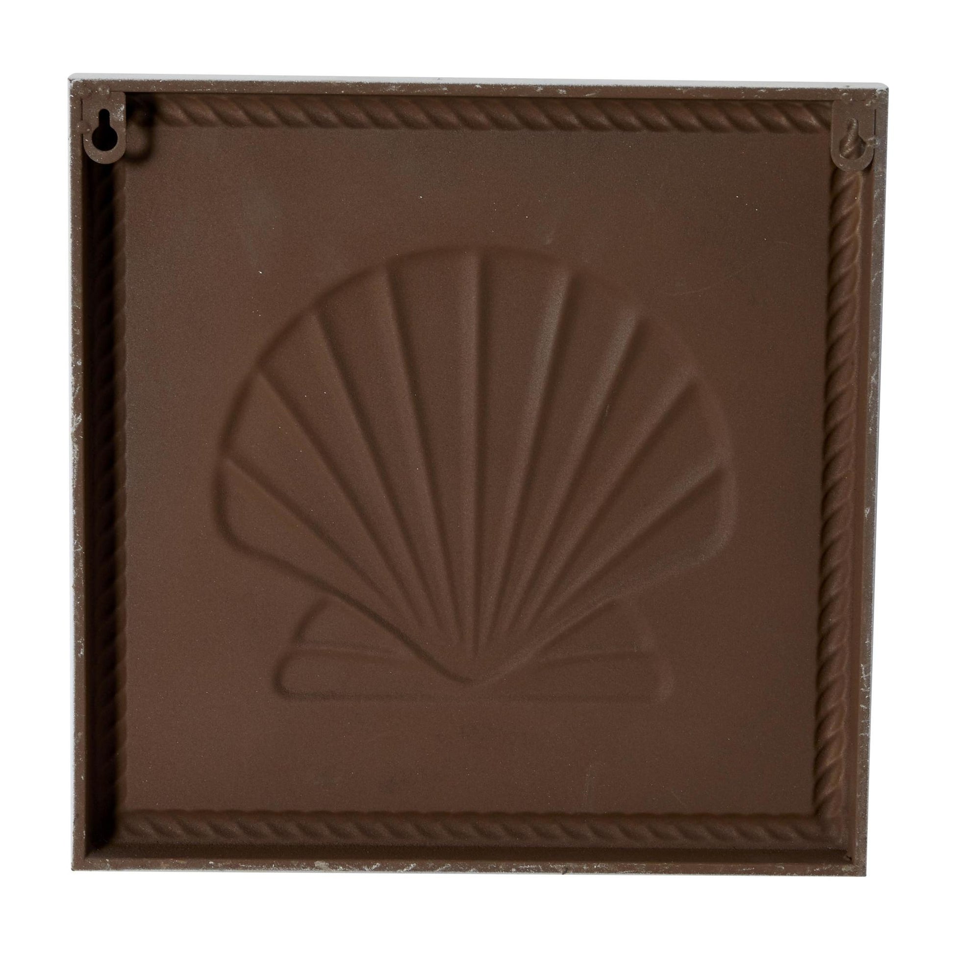 Set of 4 Sea Horse Metal Speckled Home Wall Decor with Starfish, Shell, and Coral Designs Set of 4 12"W, 12"H