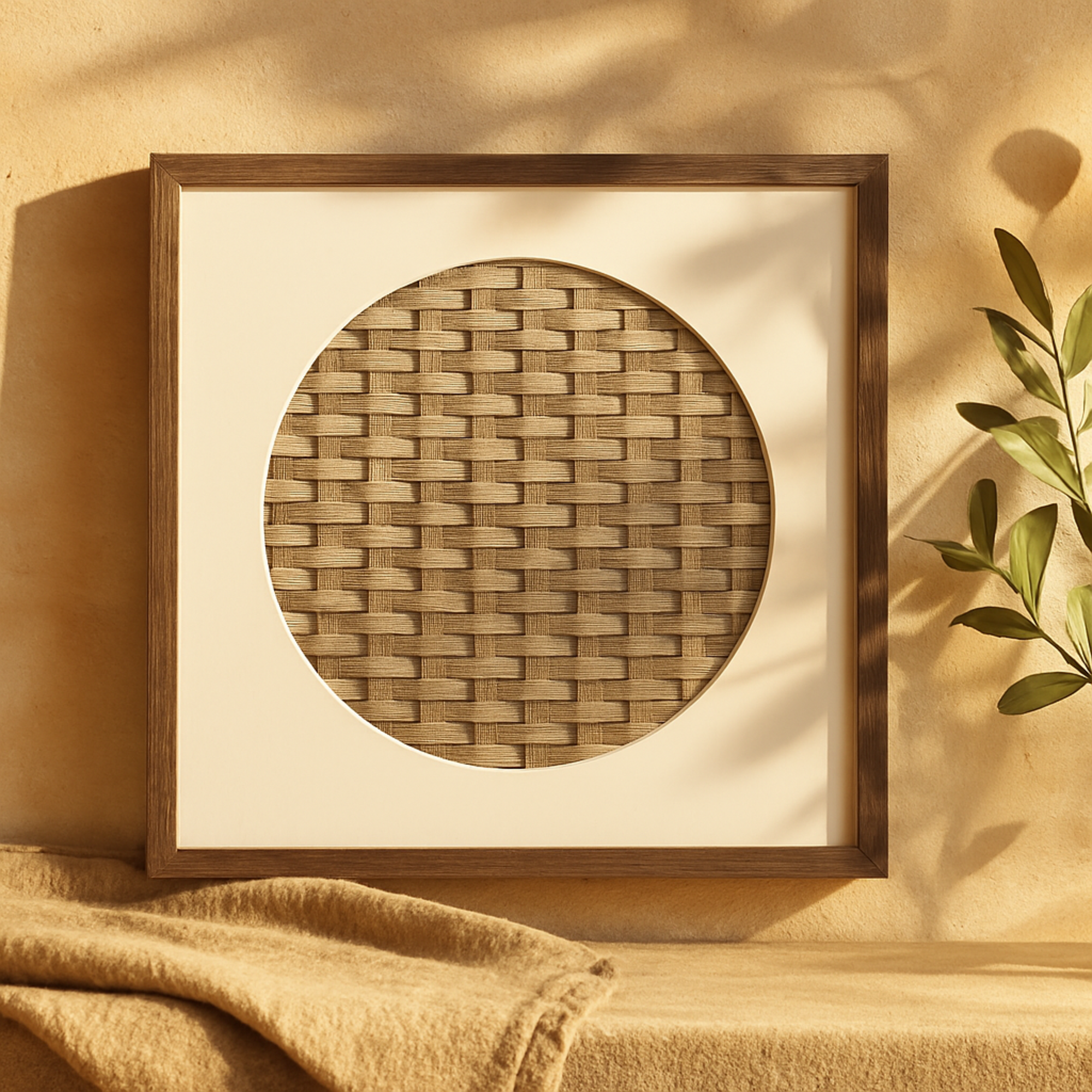 Geometric Paper 3D Weaved Home Shadow Box