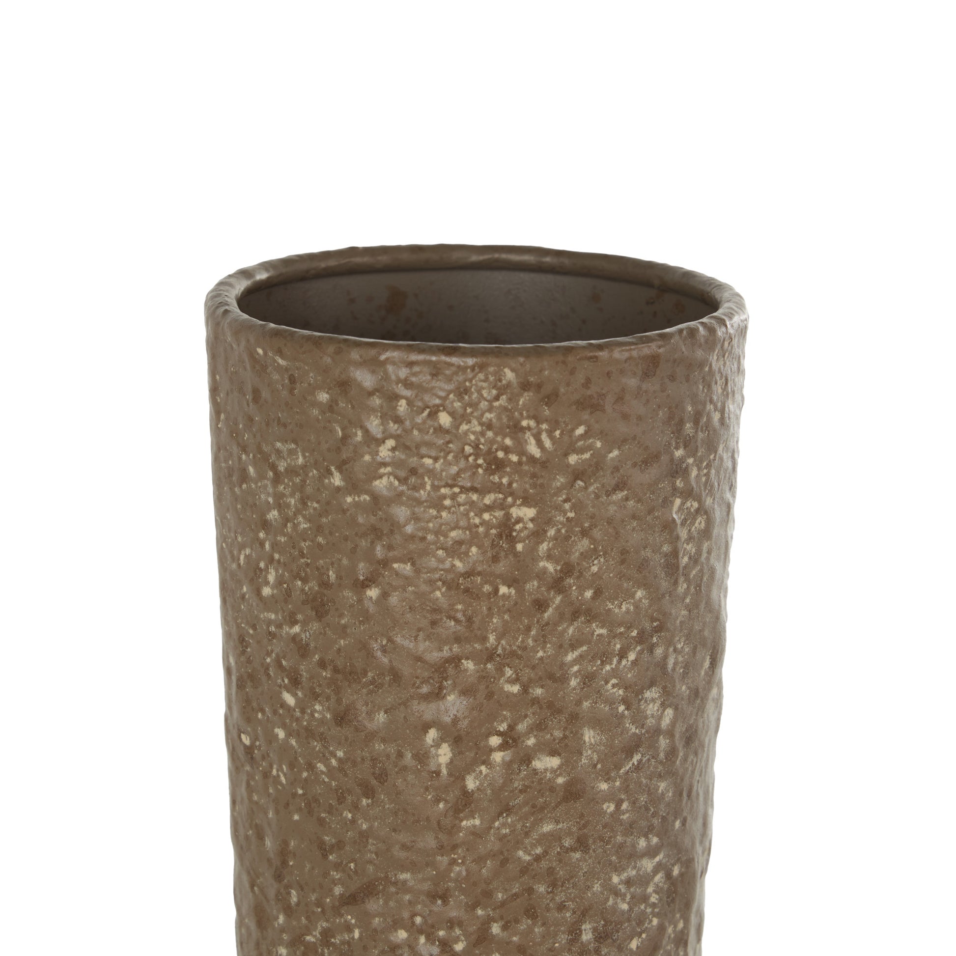 Brown Metal Antique Inspired Decorative Vase with Handles