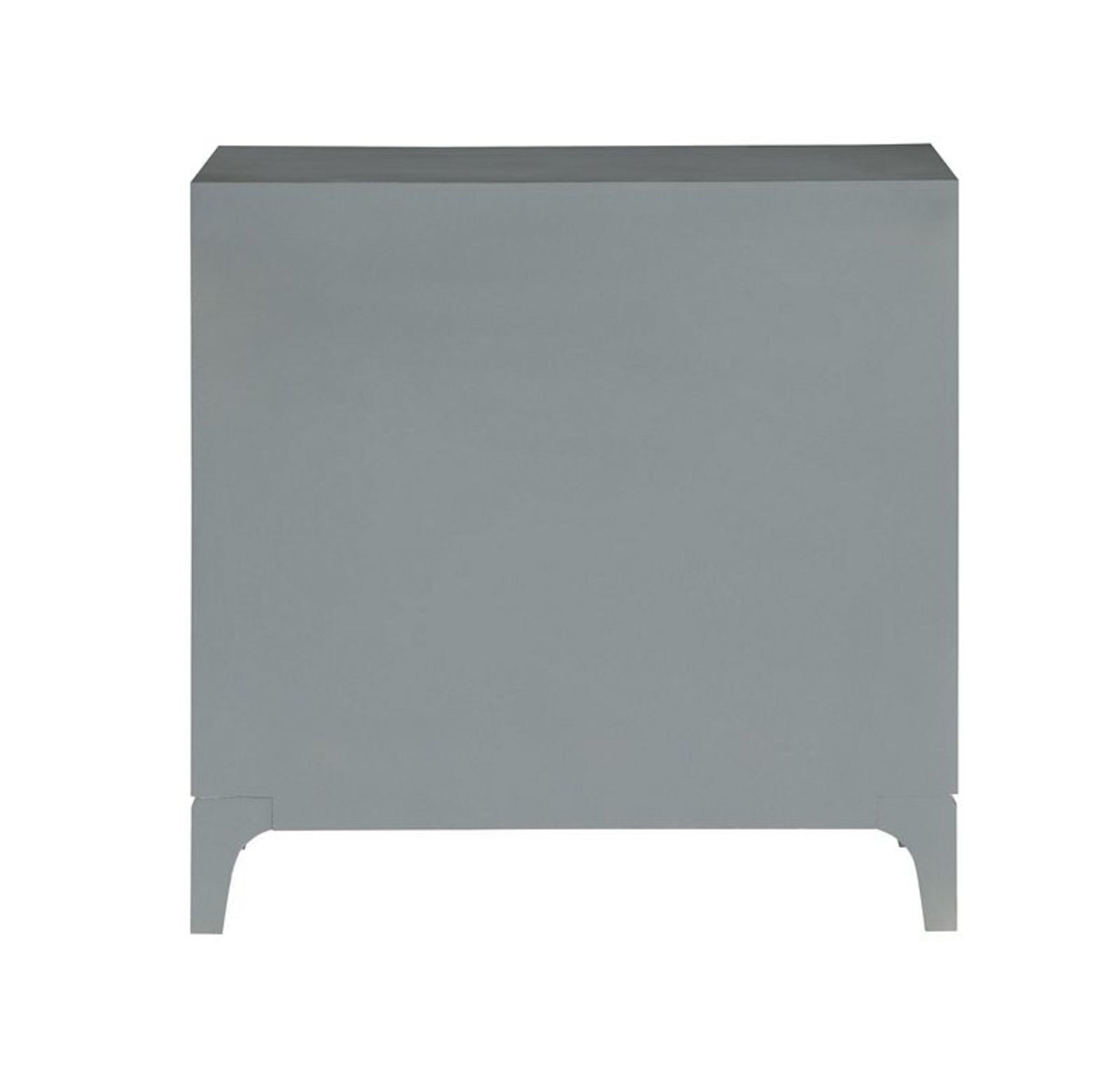 Floral Gray Wooden Relief 2 Door Room Cabinet with Cream Front Doors and Cascading Leaf Design