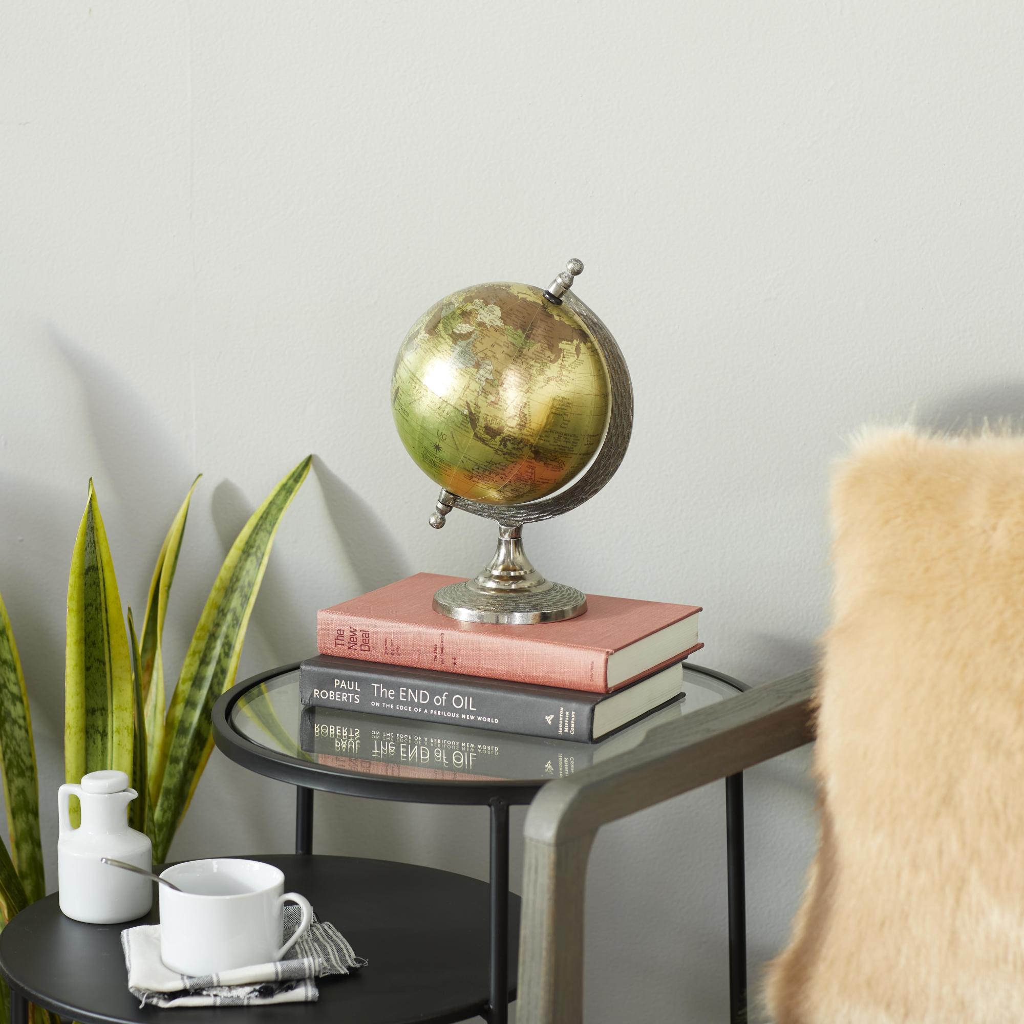 Gold Aluminum Metal Educational/Geographic Earth Globe