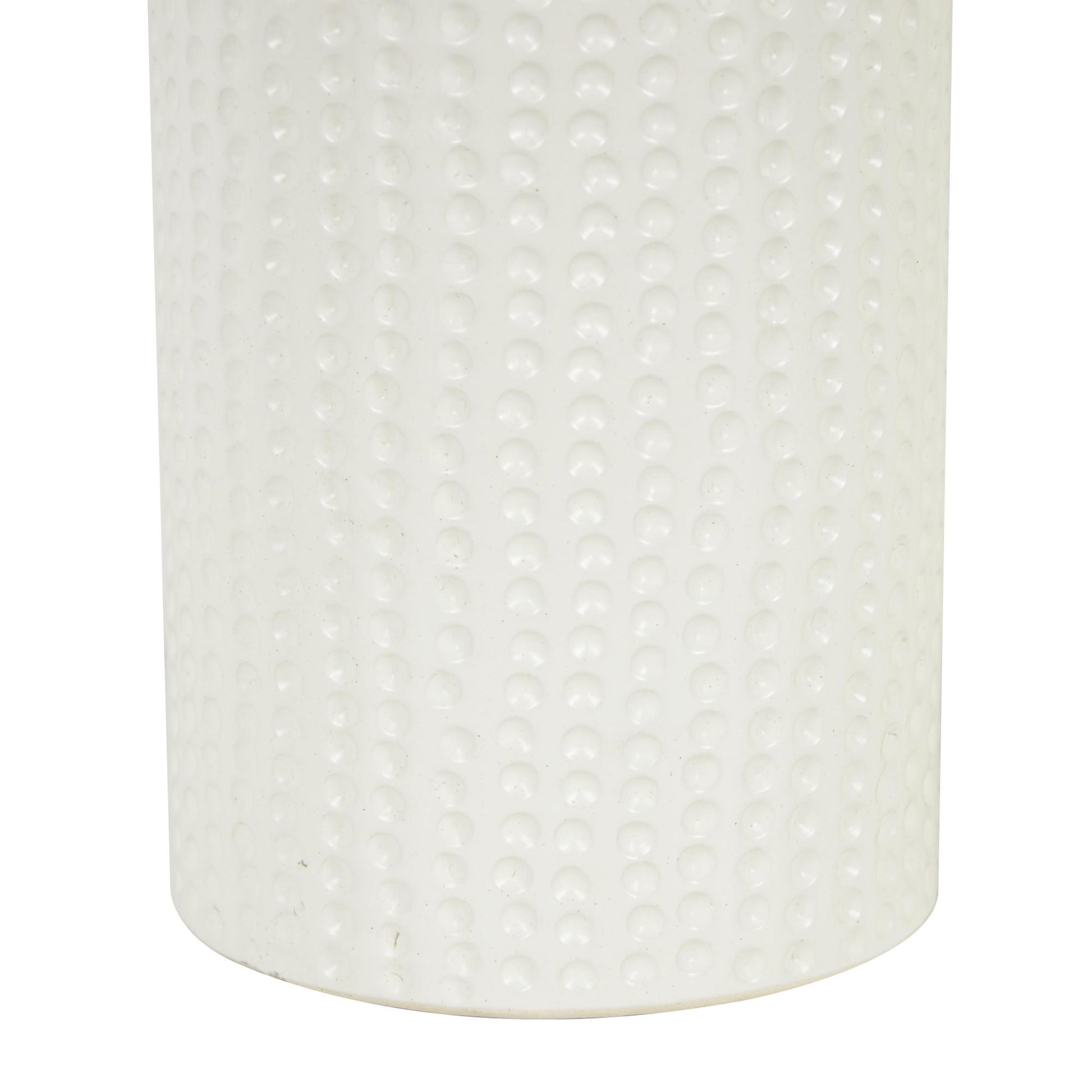 Set of 2 Leaf White Ceramic Decorative Candle Holder with Abstract Spotted Pattern and Gold Accents
