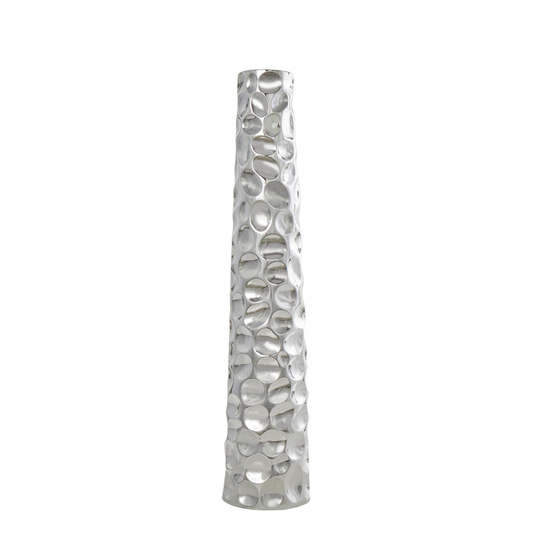 Geometric Ceramic Bubble Decorative Vase with Concaved Circles