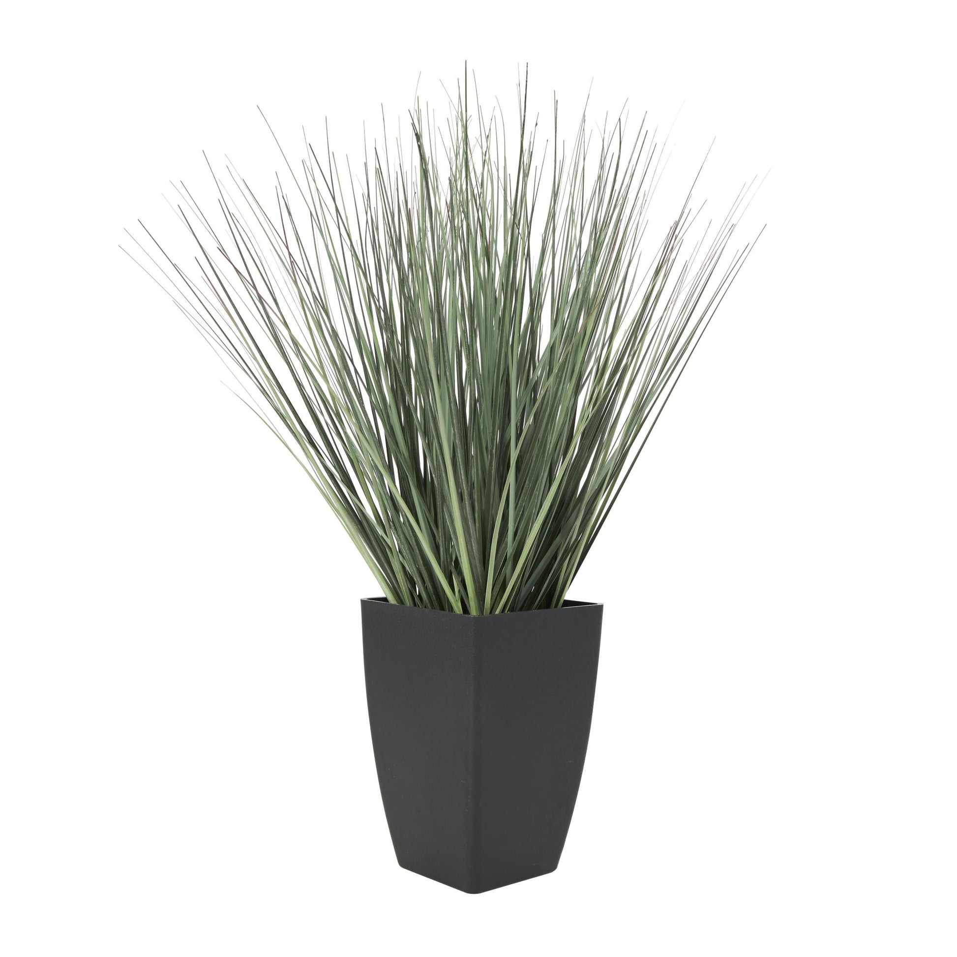 Onion Grass Green Faux Foliage Indoor Outdoor Artificial Plant with Black Plastic Pot