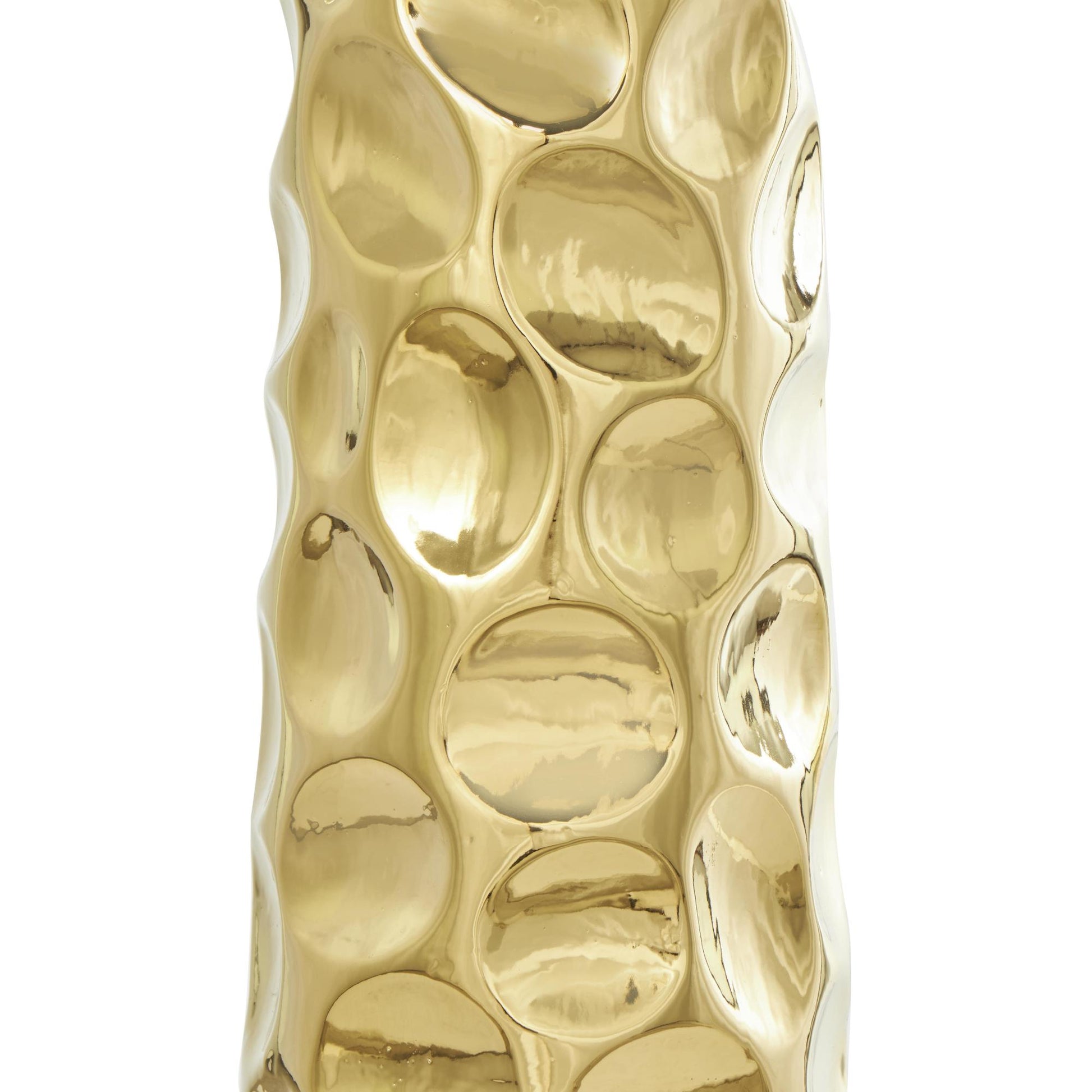 Geometric Ceramic Bubble Decorative Vase with Concaved Circles