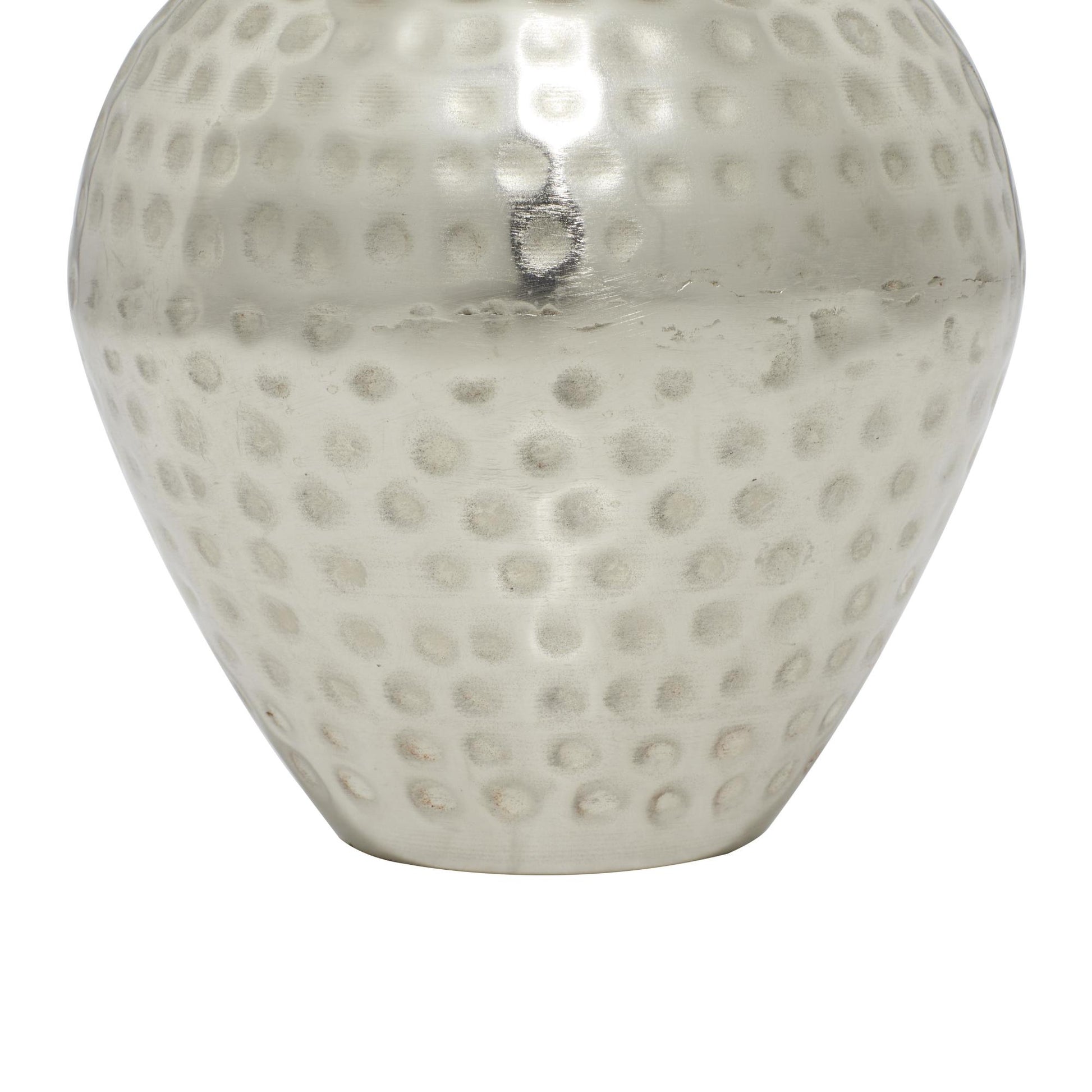 Silver Metal Hammered Living Room Decorative Jars