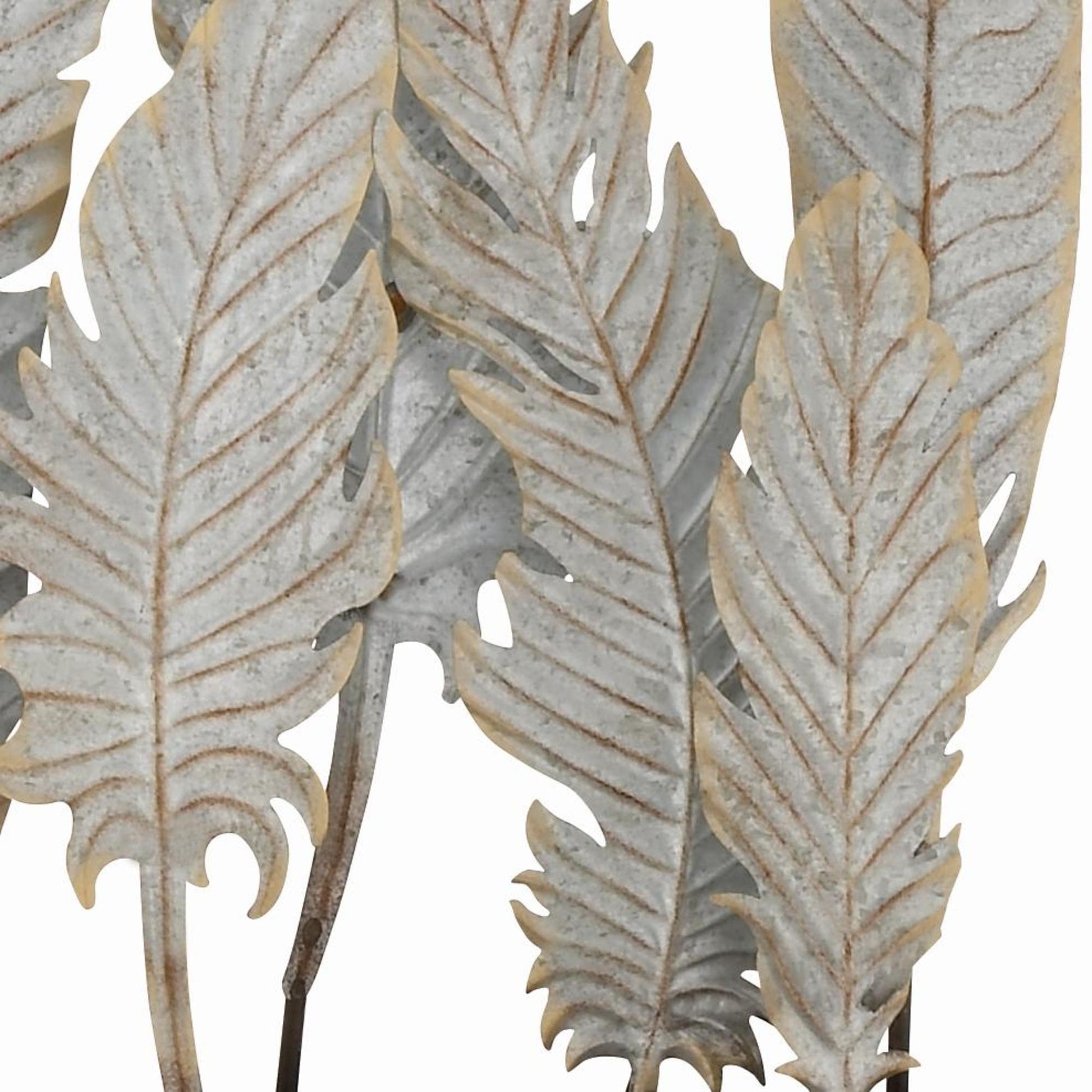 Bird Gray Metal Feathers Decorative Sculpture